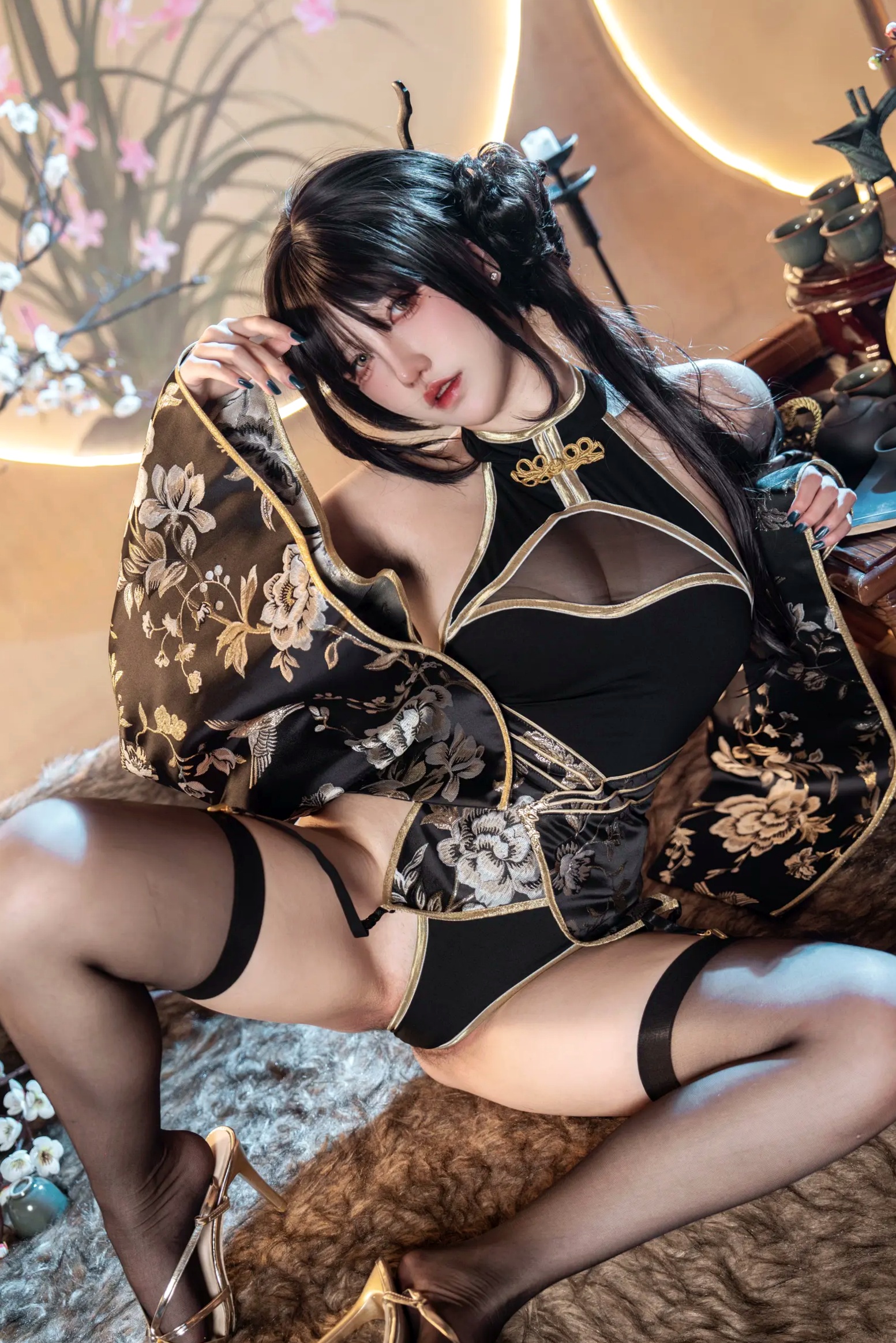 Gallery - 阿薰kaOri - 如烟 [94P] 改良旗袍古风私房照，国风韵味与极致性感完美结合，高冷气质女神制服诱惑系列性感角色扮演旗袍私房照气质 女神私房照_秀色女神 - image 48