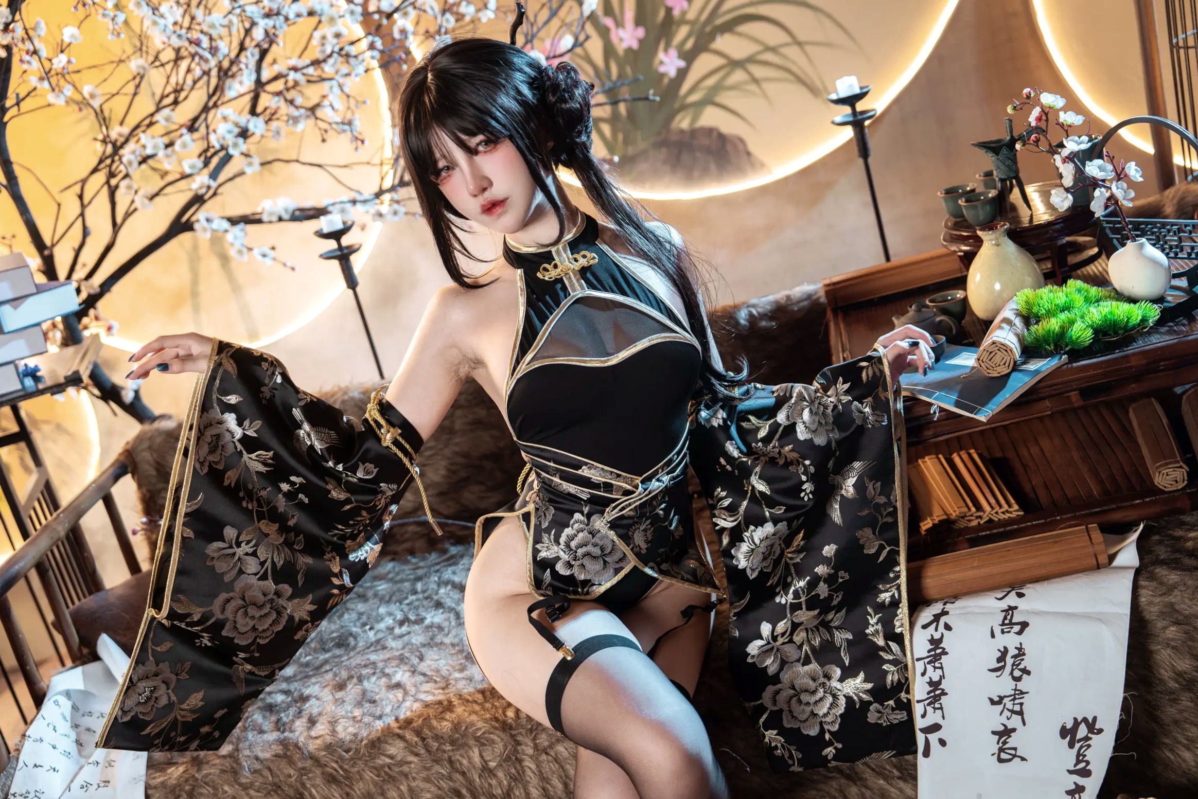 Gallery - 阿薰kaOri - 如烟 [94P] 改良旗袍古风私房照，国风韵味与极致性感完美结合，高冷气质女神制服诱惑系列性感角色扮演旗袍私房照气质 女神私房照_秀色女神 - image 49