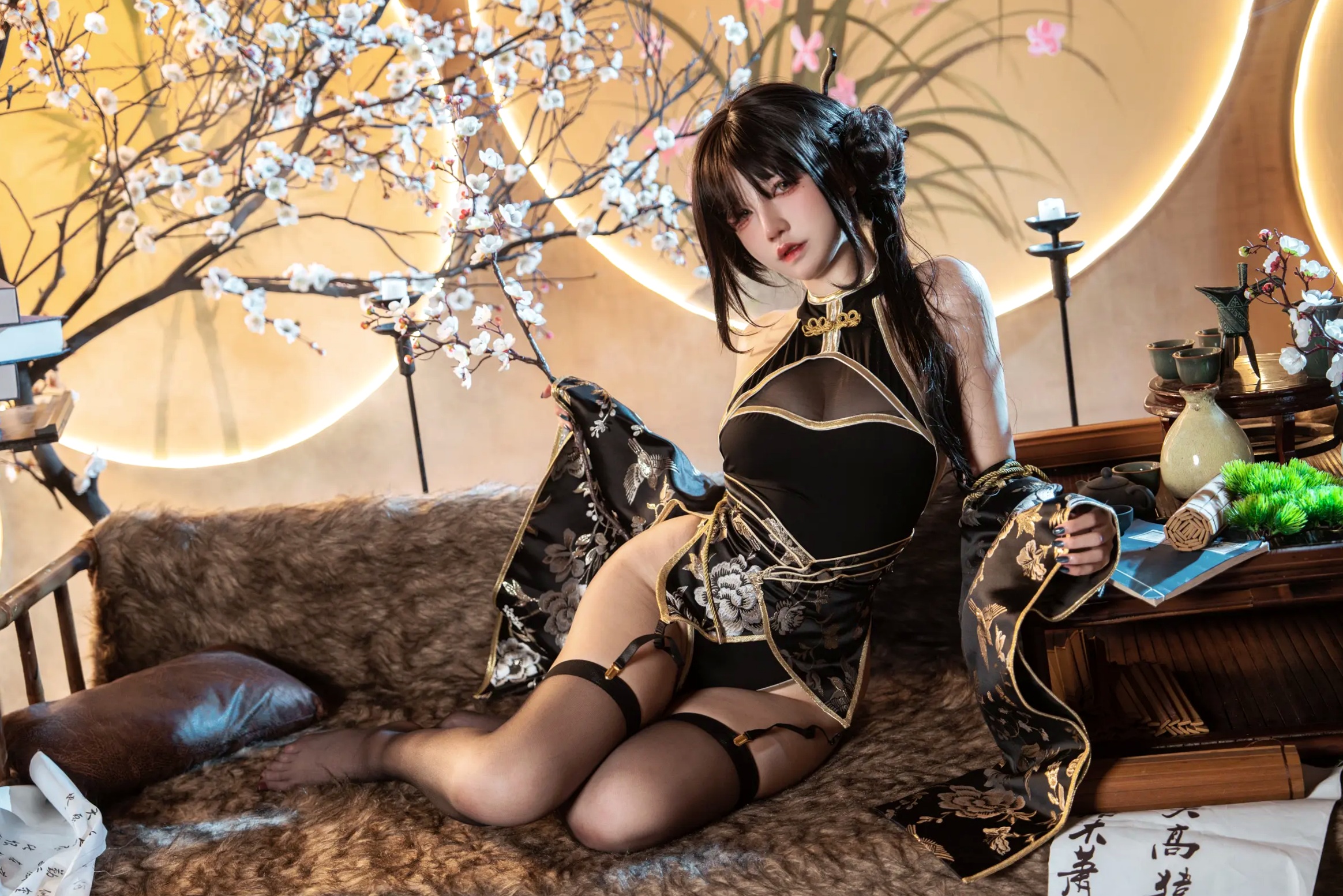 Gallery - 阿薰kaOri - 如烟 [94P] 改良旗袍古风私房照，国风韵味与极致性感完美结合，高冷气质女神制服诱惑系列性感角色扮演旗袍私房照气质 女神私房照_秀色女神 - image 51