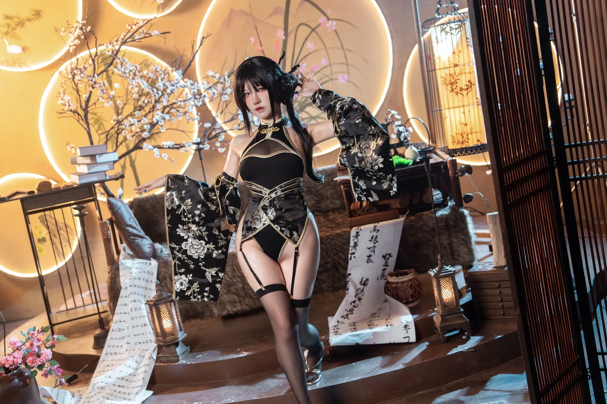 Gallery - 阿薰kaOri - 如烟 [94P] 改良旗袍古风私房照，国风韵味与极致性感完美结合，高冷气质女神制服诱惑系列性感角色扮演旗袍私房照气质 女神私房照_秀色女神 - image 52