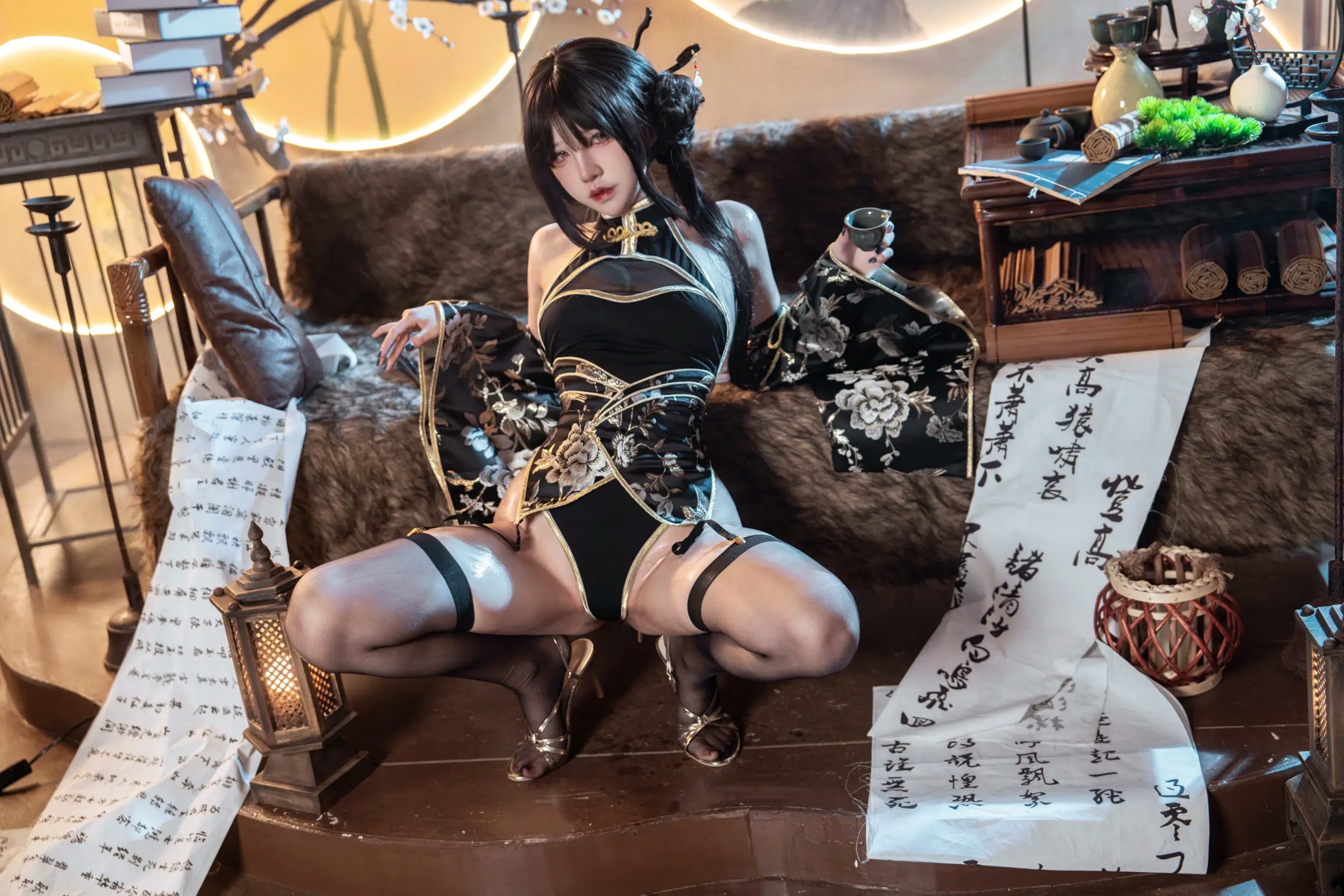 Gallery - 阿薰kaOri - 如烟 [94P] 改良旗袍古风私房照，国风韵味与极致性感完美结合，高冷气质女神制服诱惑系列性感角色扮演旗袍私房照气质 女神私房照_秀色女神 - image 58