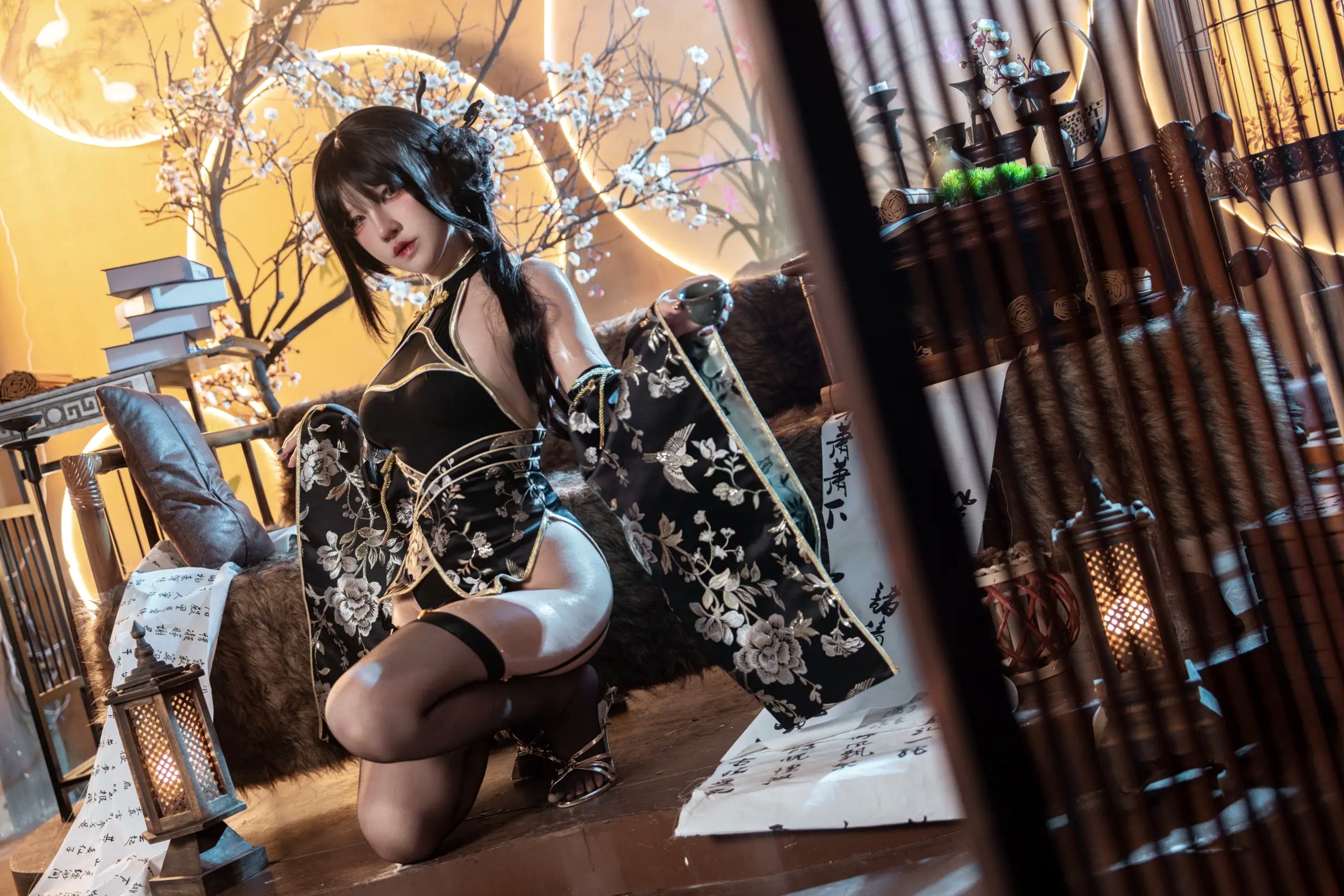 Gallery - 阿薰kaOri - 如烟 [94P] 改良旗袍古风私房照，国风韵味与极致性感完美结合，高冷气质女神制服诱惑系列性感角色扮演旗袍私房照气质 女神私房照_秀色女神 - image 60