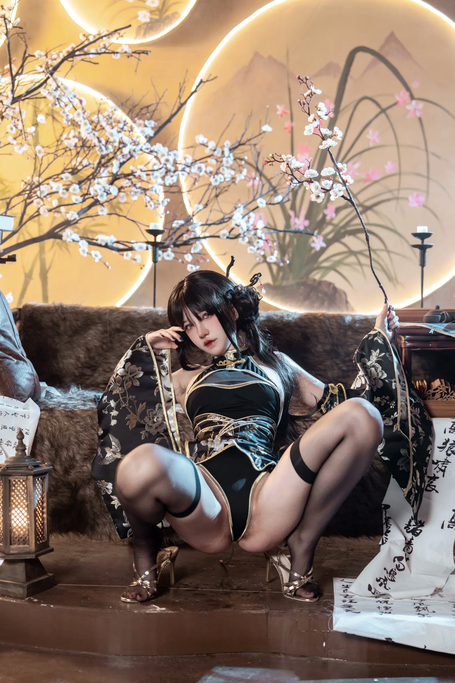 Gallery - 阿薰kaOri - 如烟 [94P] 改良旗袍古风私房照，国风韵味与极致性感完美结合，高冷气质女神制服诱惑系列性感角色扮演旗袍私房照气质 女神私房照_秀色女神 - image 63