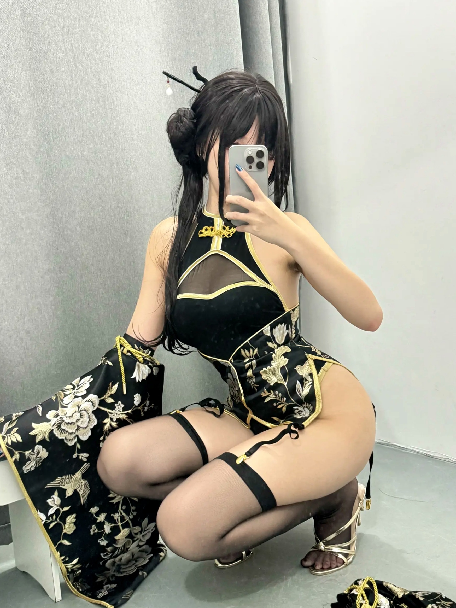 Gallery - 阿薰kaOri - 如烟 [94P] 改良旗袍古风私房照，国风韵味与极致性感完美结合，高冷气质女神制服诱惑系列性感角色扮演旗袍私房照气质 女神私房照_秀色女神 - image 69
