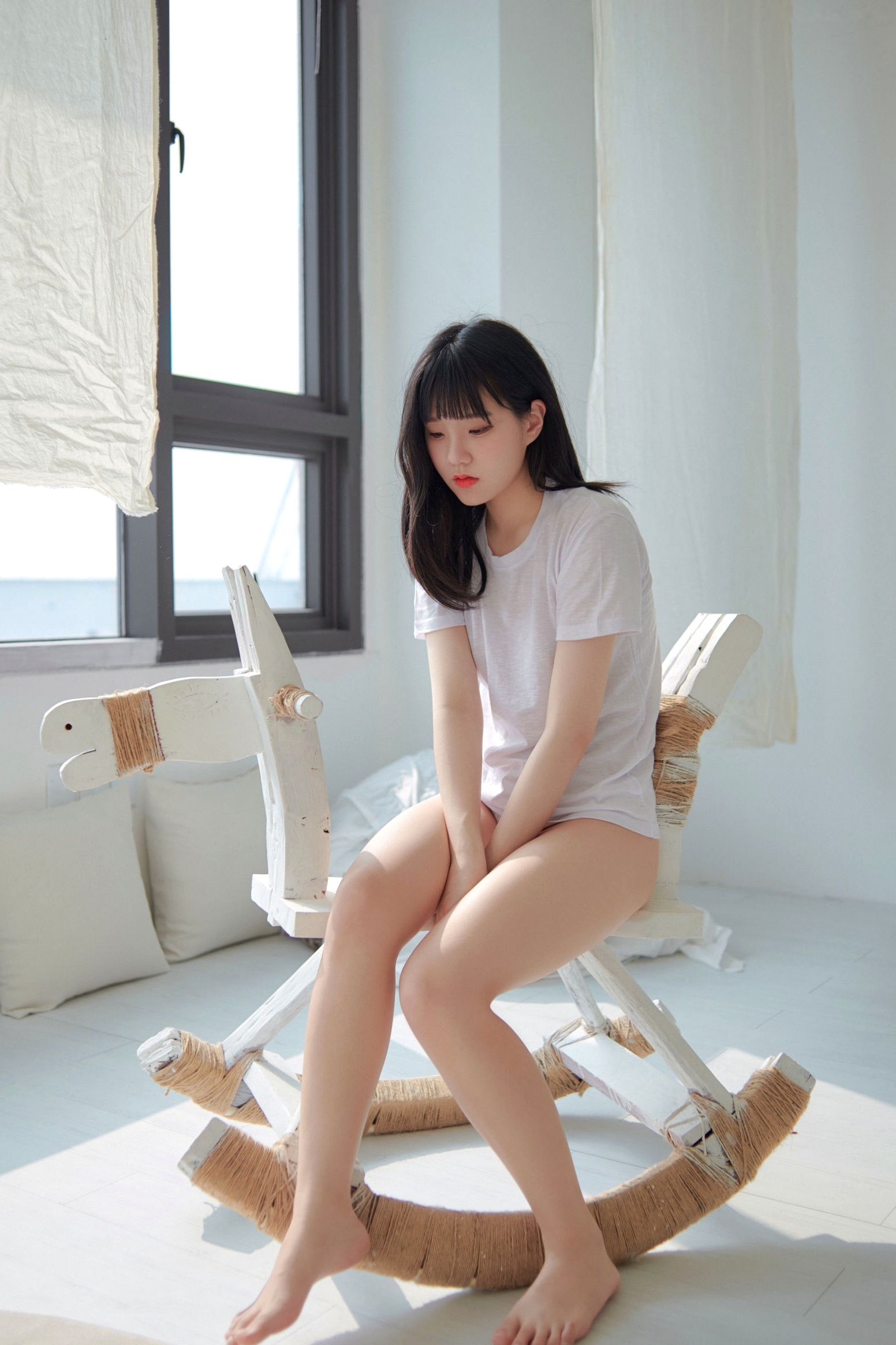 Gallery - 韩国美女Jenny 정제니 ARTGRAVIA_057：明亮闺房纯欲私房写真，蕾丝内衣与慵懒白T的极致诱惑韩国私房照白嫩诱惑萝莉 女神私房照_秀色女神 - image 40
