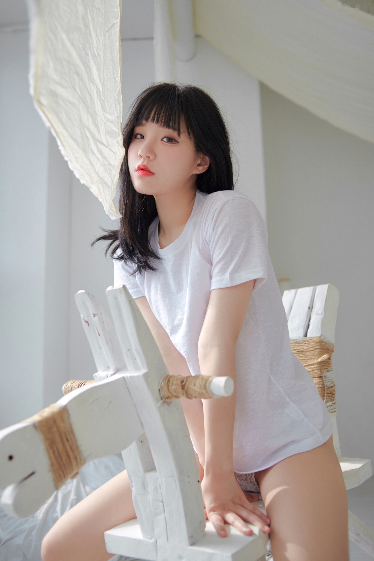 Gallery - 韩国美女Jenny 정제니 ARTGRAVIA_057：明亮闺房纯欲私房写真，蕾丝内衣与慵懒白T的极致诱惑韩国私房照白嫩诱惑萝莉 女神私房照_秀色女神 - image 41