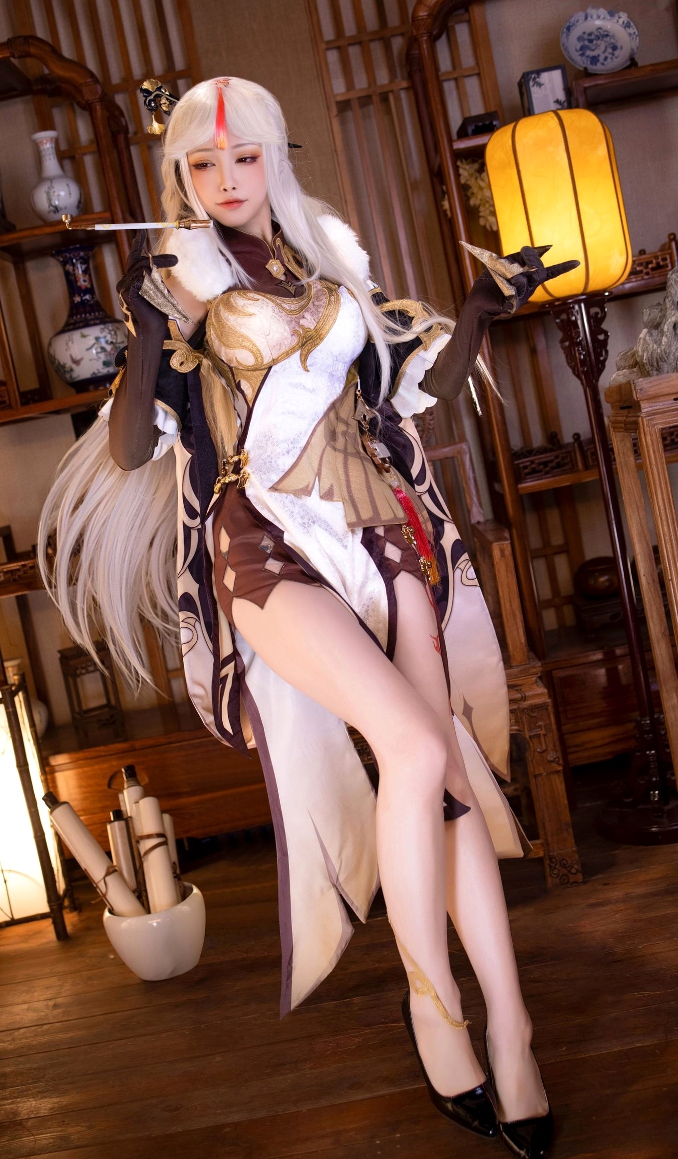 Gallery - 水淼 - Shui Miao -Aqua-凝光原神Cosplay古风写真，古典韵味与极致诱惑完美碰撞，诠释御姐绝美身姿性感角色扮演私房照诱惑 女神私房照_秀色女神 - image 1