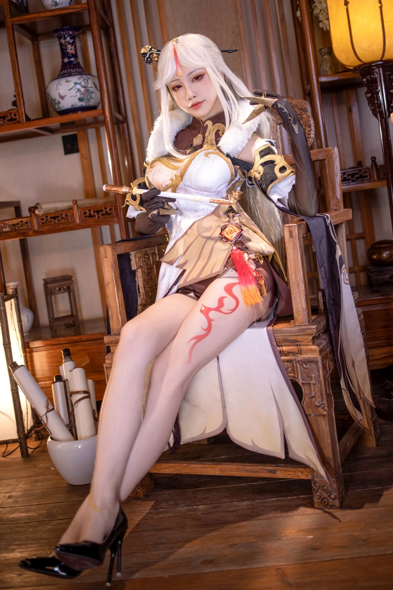 Gallery - 水淼 - Shui Miao -Aqua-凝光原神Cosplay古风写真，古典韵味与极致诱惑完美碰撞，诠释御姐绝美身姿性感角色扮演私房照诱惑 女神私房照_秀色女神 - image 3