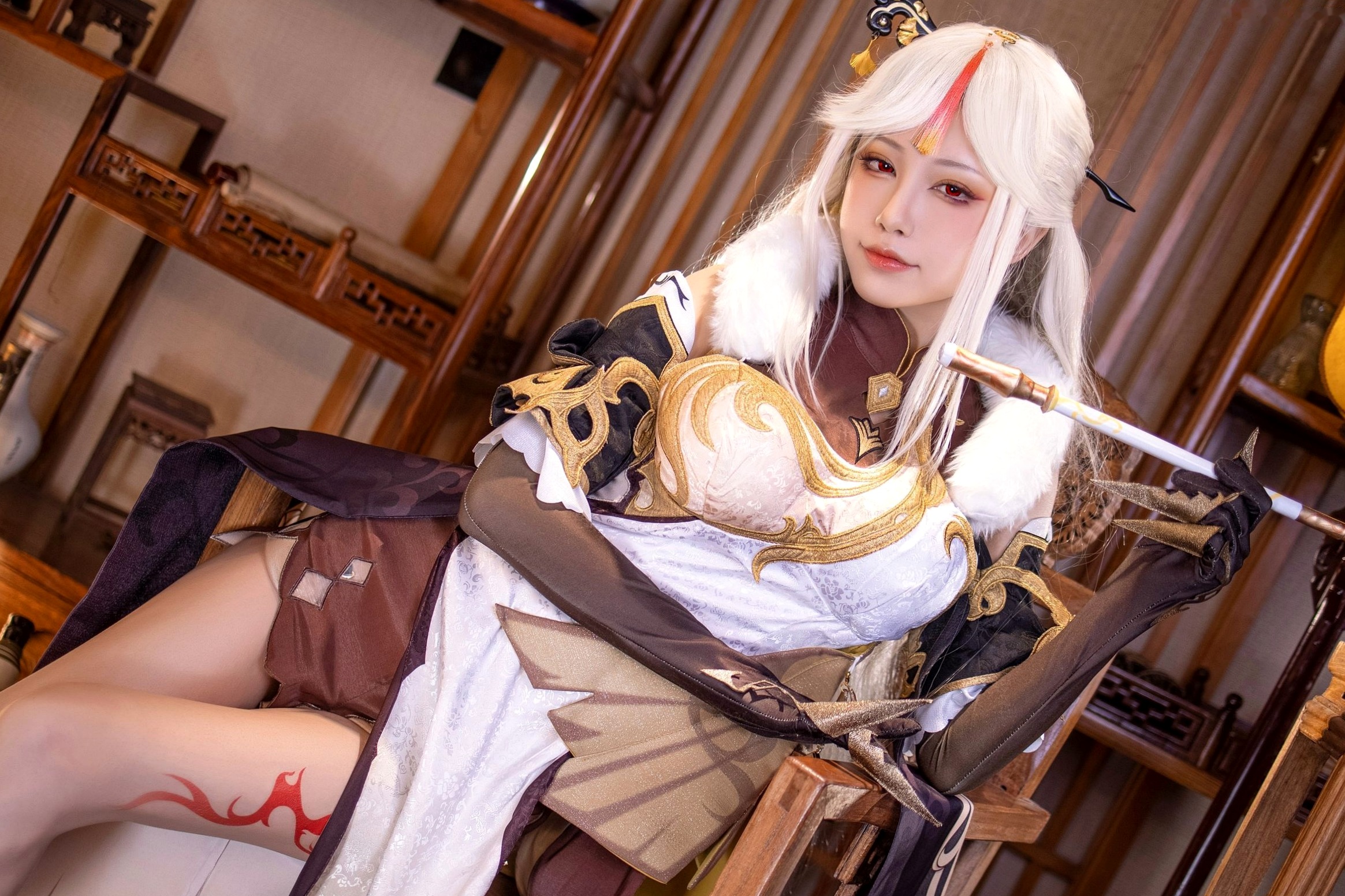 Gallery - 水淼 - Shui Miao -Aqua-凝光原神Cosplay古风写真，古典韵味与极致诱惑完美碰撞，诠释御姐绝美身姿性感角色扮演私房照诱惑 女神私房照_秀色女神 - image 4