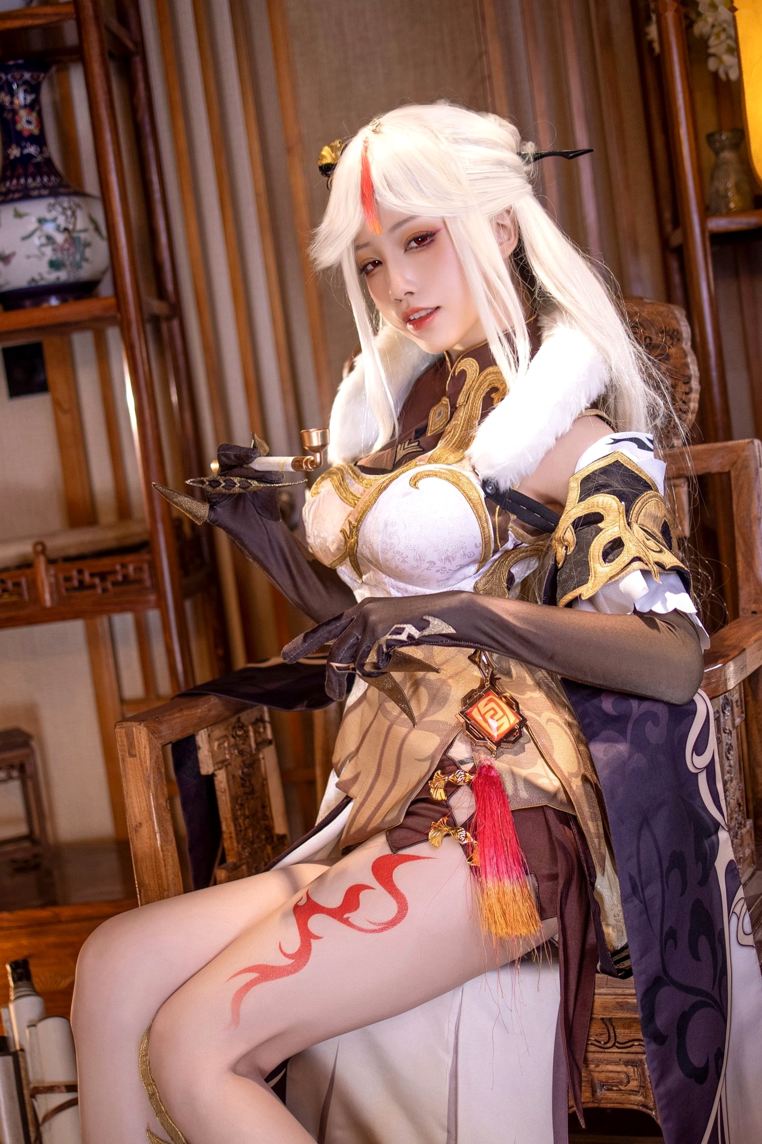 Gallery - 水淼 - Shui Miao -Aqua-凝光原神Cosplay古风写真，古典韵味与极致诱惑完美碰撞，诠释御姐绝美身姿性感角色扮演私房照诱惑 女神私房照_秀色女神 - image 5
