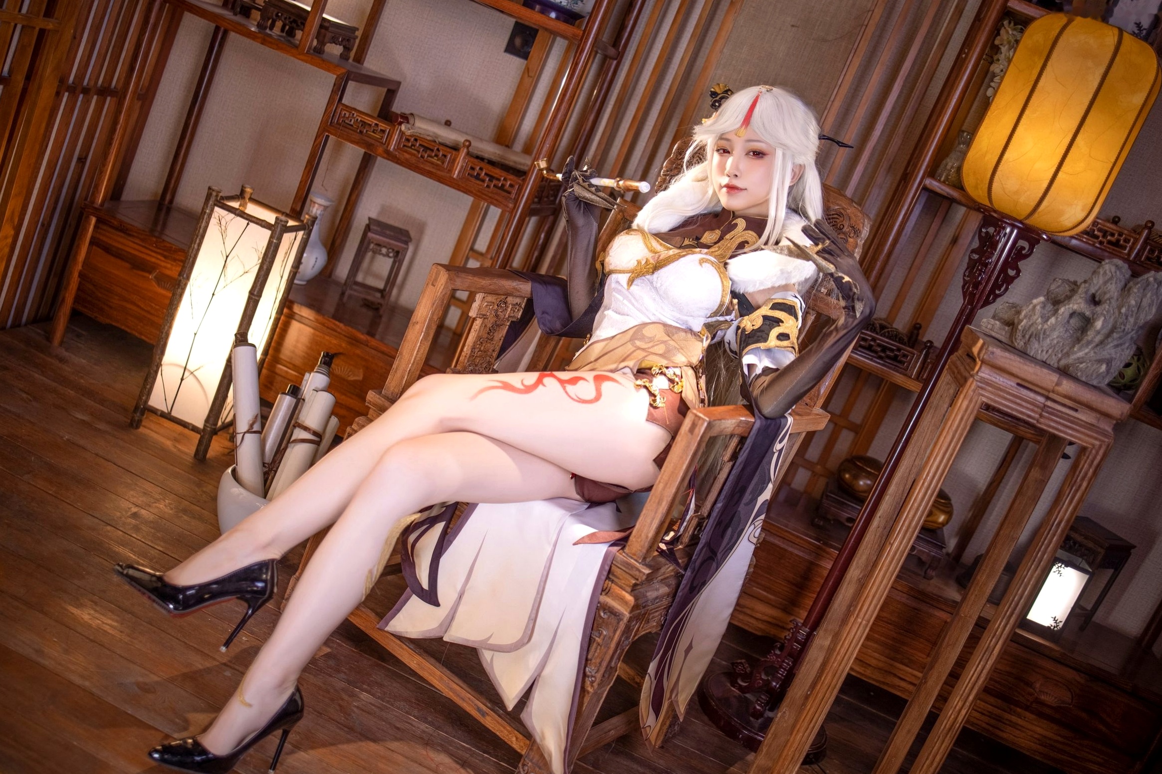 Gallery - 水淼 - Shui Miao -Aqua-凝光原神Cosplay古风写真，古典韵味与极致诱惑完美碰撞，诠释御姐绝美身姿性感角色扮演私房照诱惑 女神私房照_秀色女神 - image 6