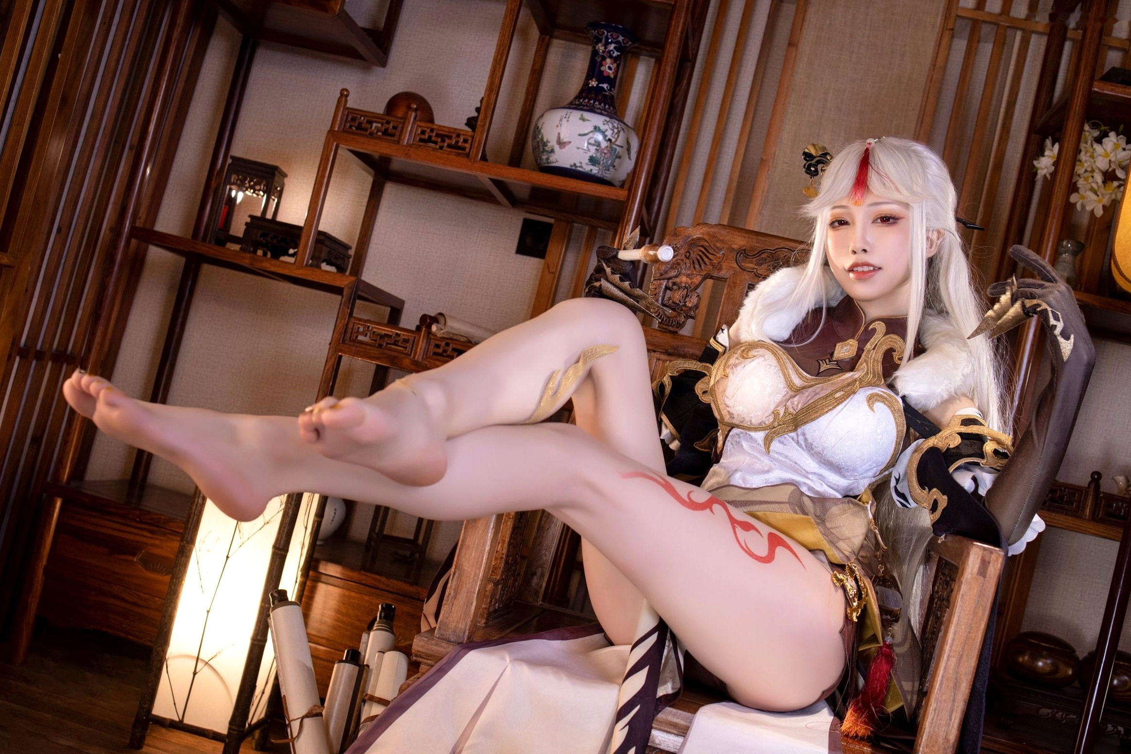 Gallery - 水淼 - Shui Miao -Aqua-凝光原神Cosplay古风写真，古典韵味与极致诱惑完美碰撞，诠释御姐绝美身姿性感角色扮演私房照诱惑 女神私房照_秀色女神 - image 16