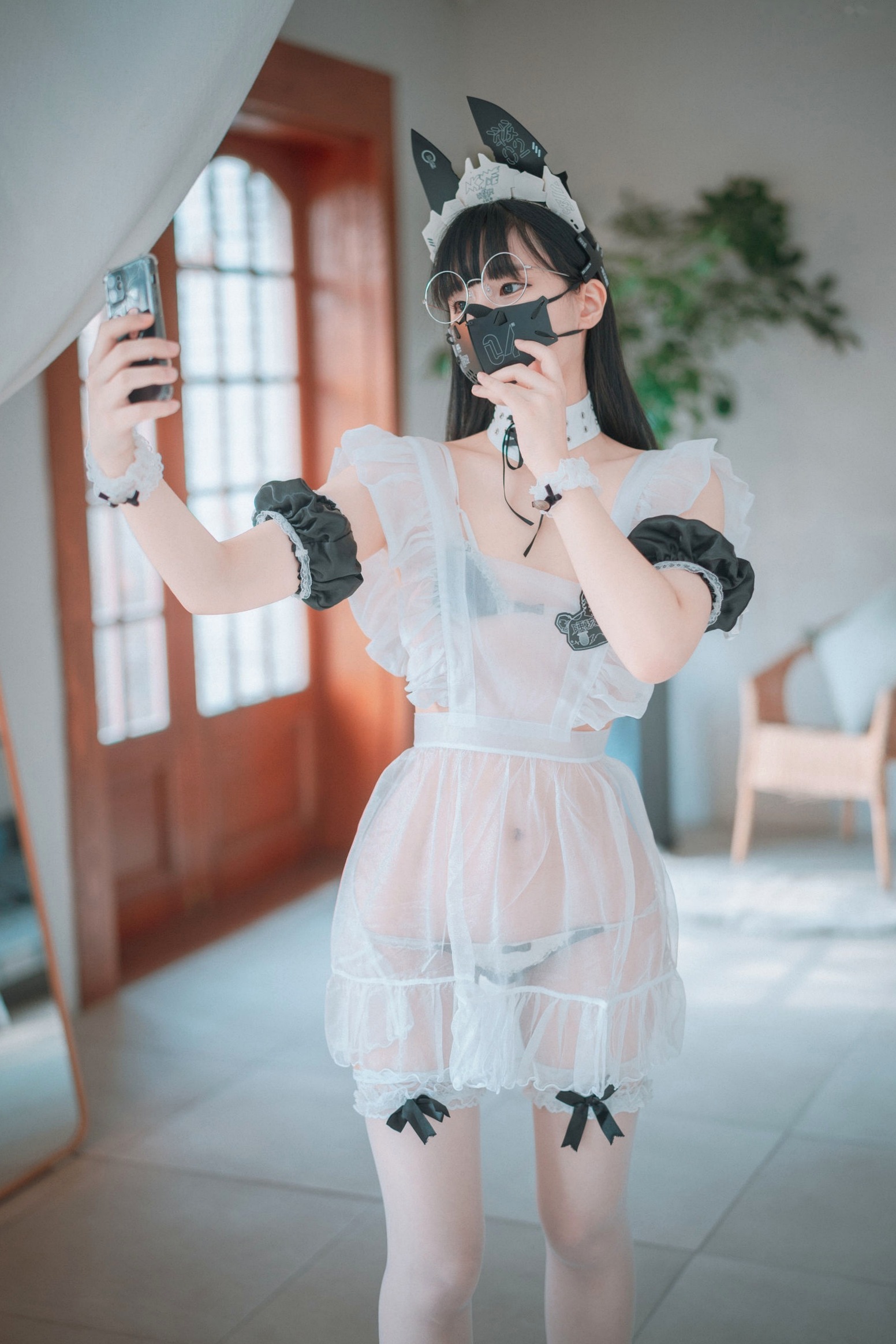 Gallery - 韩国美女Jenny-정제니-赛博朋克科技女仆-豪宅私房制服诱惑-DJAWA写真韩国女仆制服角色扮演性感 女神私房照_秀色女神 - image 76