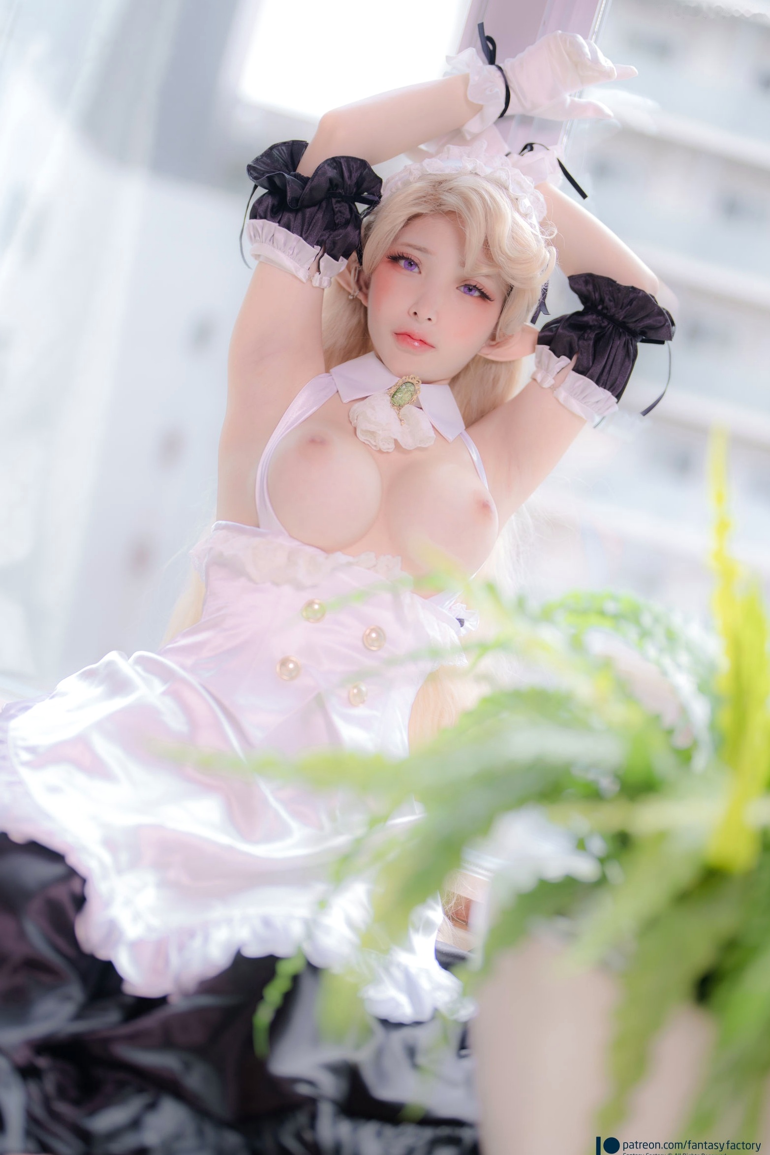 Gallery - Fantasy Factory 小丁Ding 精灵女仆Cosplay 梦幻仙子纯欲诱惑写真集女仆角色扮演诱惑萝莉 女神私房照_秀色女神 - image 1