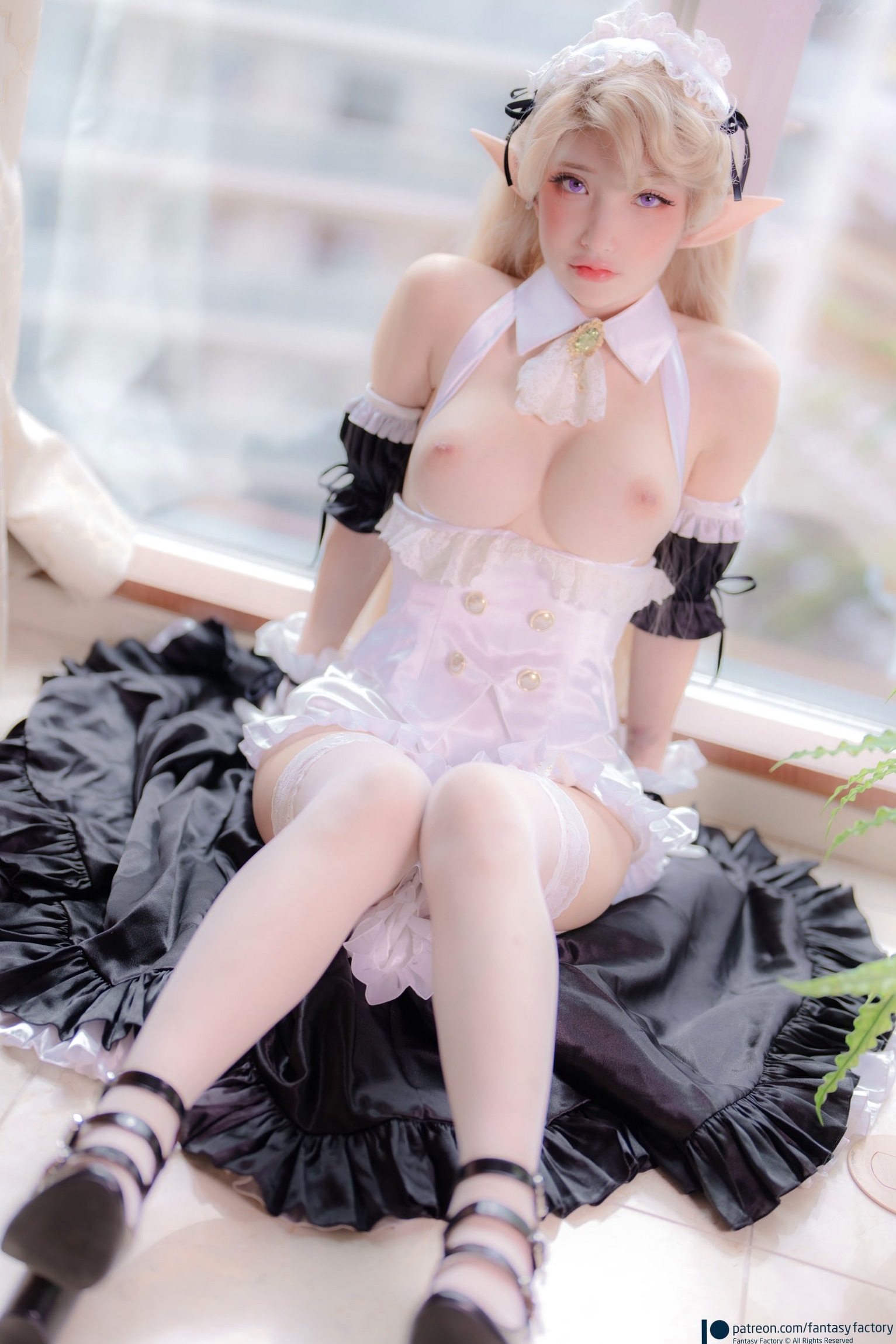 Gallery - Fantasy Factory 小丁Ding 精灵女仆Cosplay 梦幻仙子纯欲诱惑写真集女仆角色扮演诱惑萝莉 女神私房照_秀色女神 - image 4