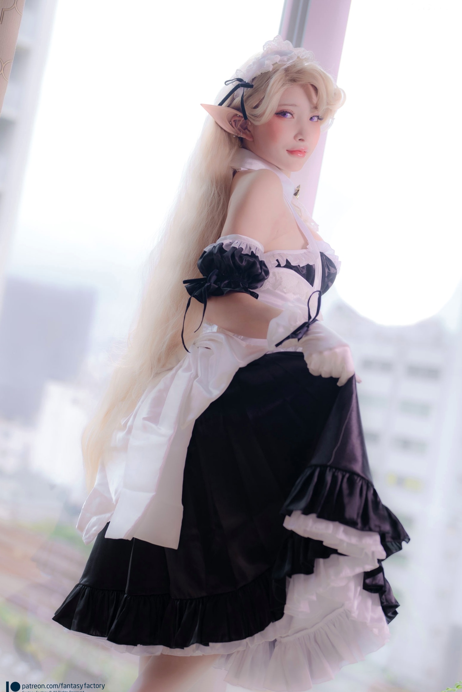 Gallery - Fantasy Factory 小丁Ding 精灵女仆Cosplay 梦幻仙子纯欲诱惑写真集女仆角色扮演诱惑萝莉 女神私房照_秀色女神 - image 19