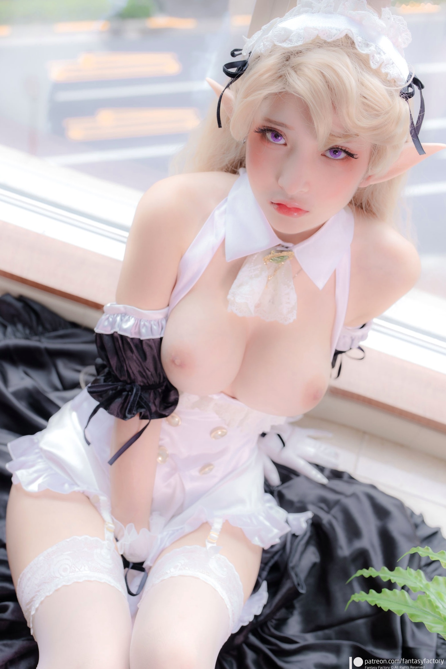 Gallery - Fantasy Factory 小丁Ding 精灵女仆Cosplay 梦幻仙子纯欲诱惑写真集女仆角色扮演诱惑萝莉 女神私房照_秀色女神 - image 23