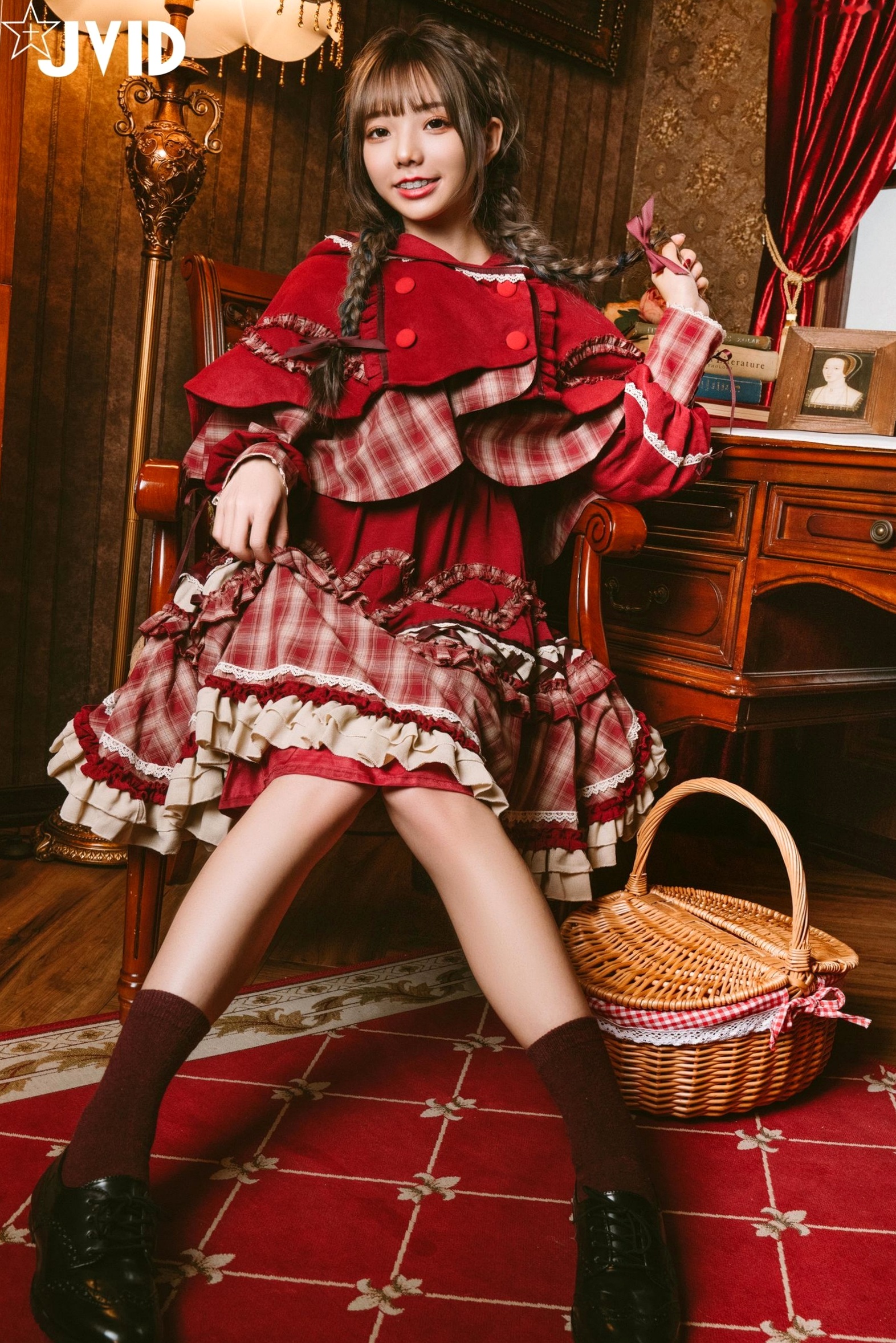 Gallery - JVID-啾啾-啾啾の奇妙な冒険-小紅帽小公主-角色扮演童话风复古写真-No.604角色扮演萌系萝莉JVID 女神私房照_秀色女神 - image 11