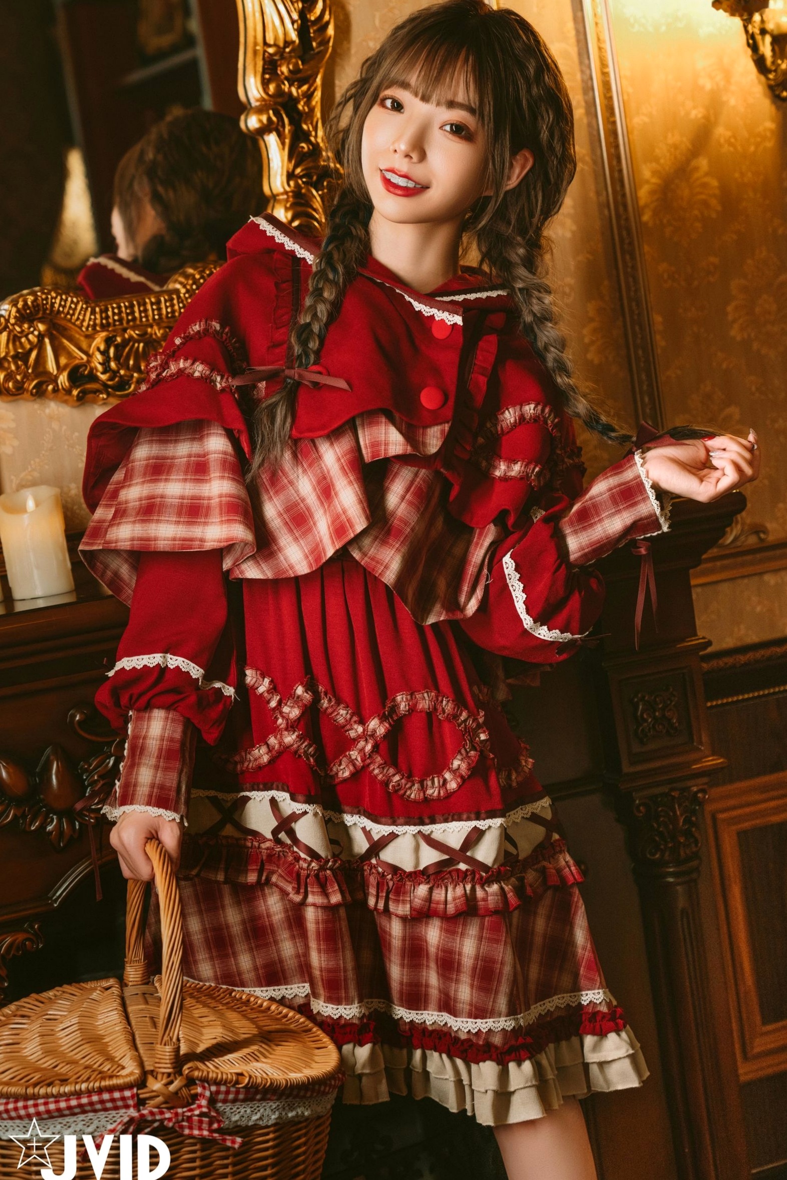 Gallery - JVID-啾啾-啾啾の奇妙な冒険-小紅帽小公主-角色扮演童话风复古写真-No.604角色扮演萌系萝莉JVID 女神私房照_秀色女神 - image 17
