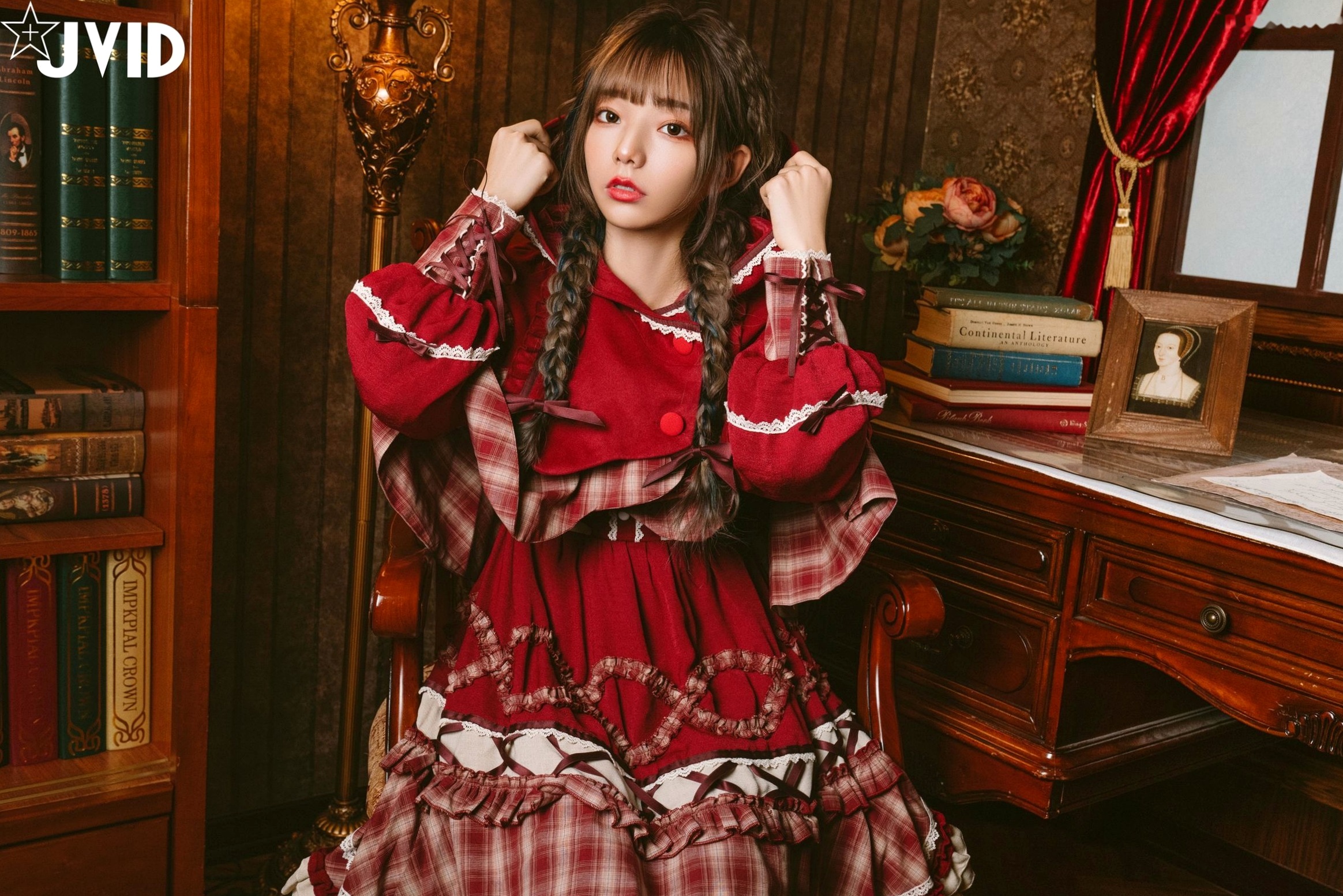 Gallery - JVID-啾啾-啾啾の奇妙な冒険-小紅帽小公主-角色扮演童话风复古写真-No.604角色扮演萌系萝莉JVID 女神私房照_秀色女神 - image 29