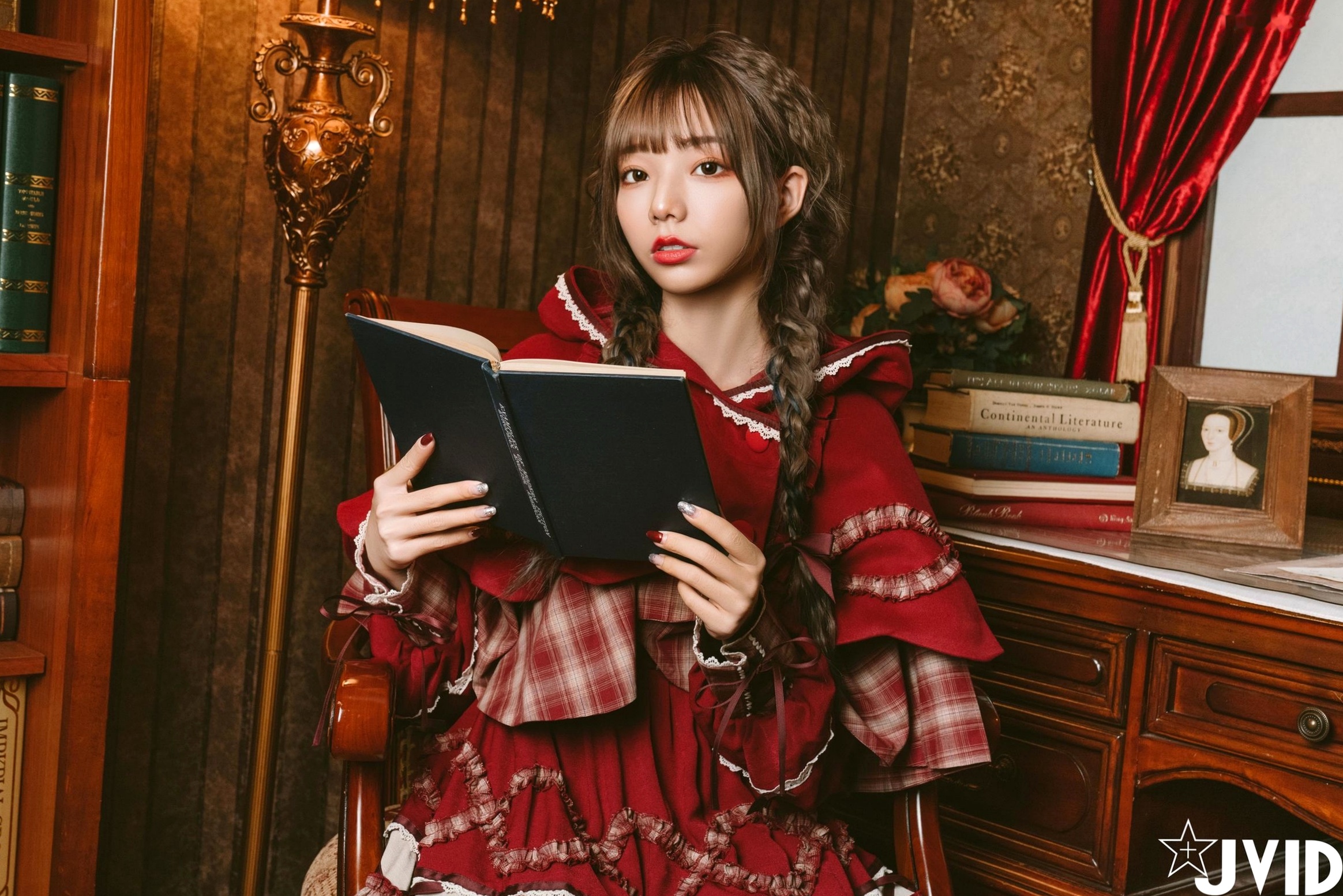 Gallery - JVID-啾啾-啾啾の奇妙な冒険-小紅帽小公主-角色扮演童话风复古写真-No.604角色扮演萌系萝莉JVID 女神私房照_秀色女神 - image 30