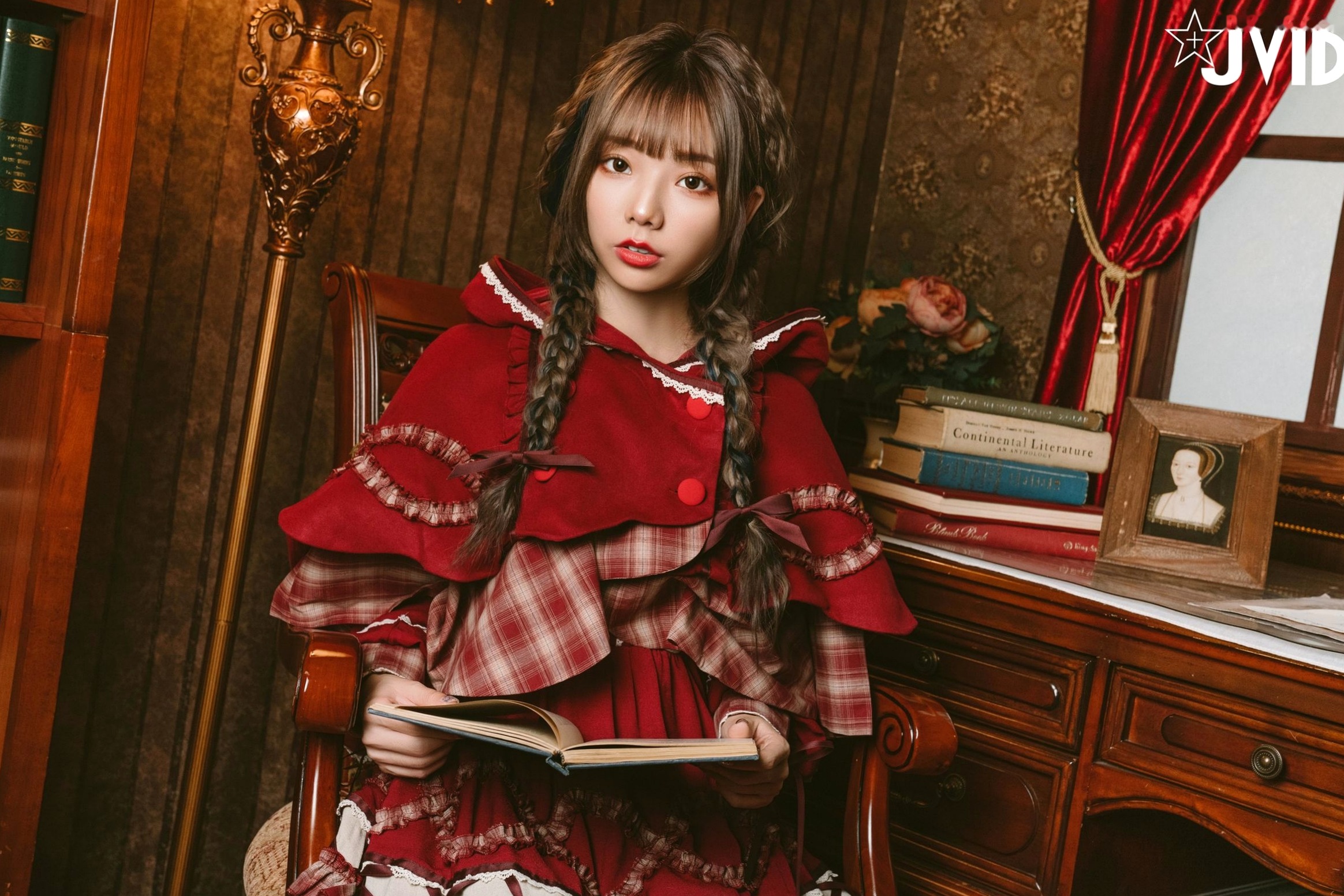 Gallery - JVID-啾啾-啾啾の奇妙な冒険-小紅帽小公主-角色扮演童话风复古写真-No.604角色扮演萌系萝莉JVID 女神私房照_秀色女神 - image 31
