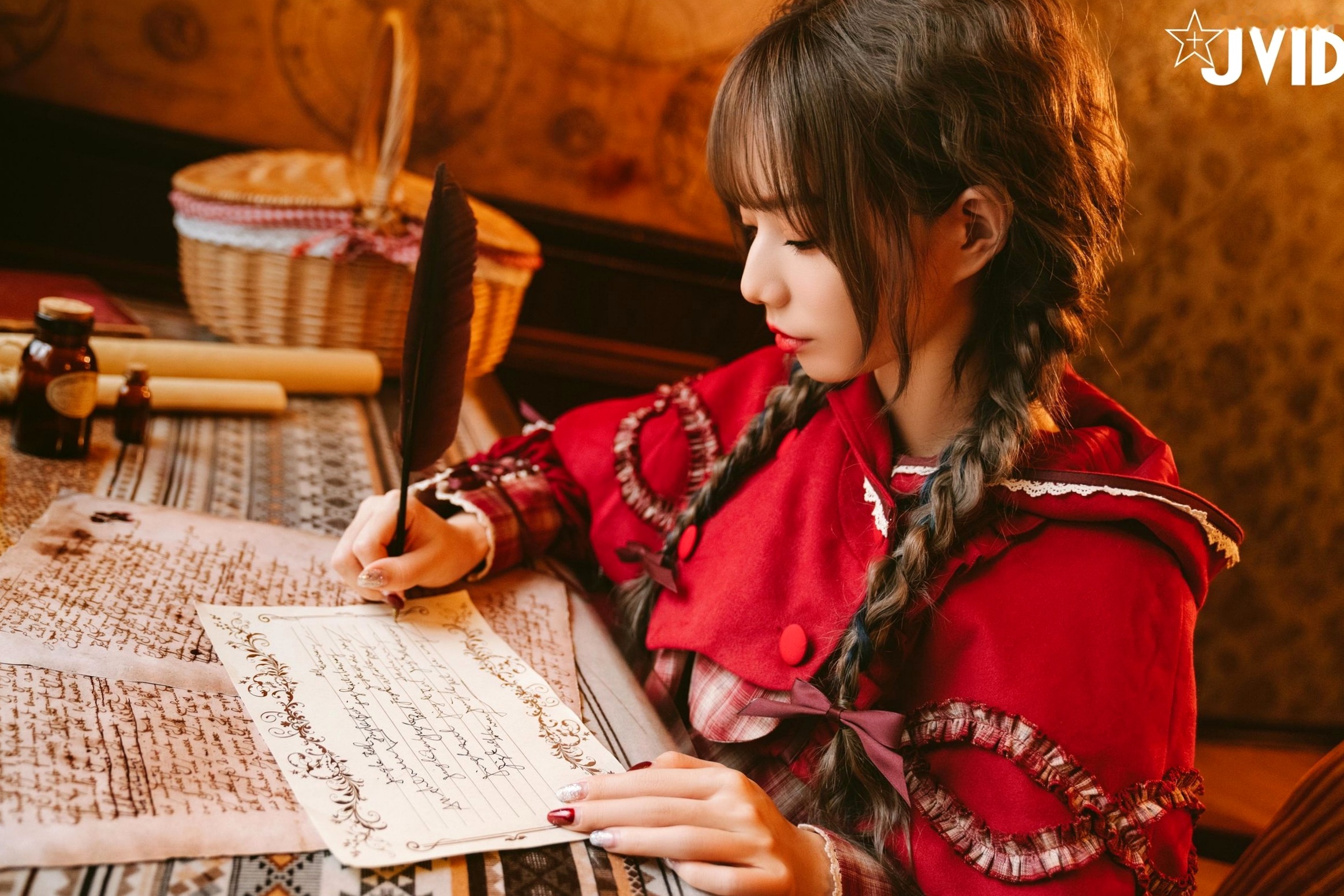 Gallery - JVID-啾啾-啾啾の奇妙な冒険-小紅帽小公主-角色扮演童话风复古写真-No.604角色扮演萌系萝莉JVID 女神私房照_秀色女神 - image 34