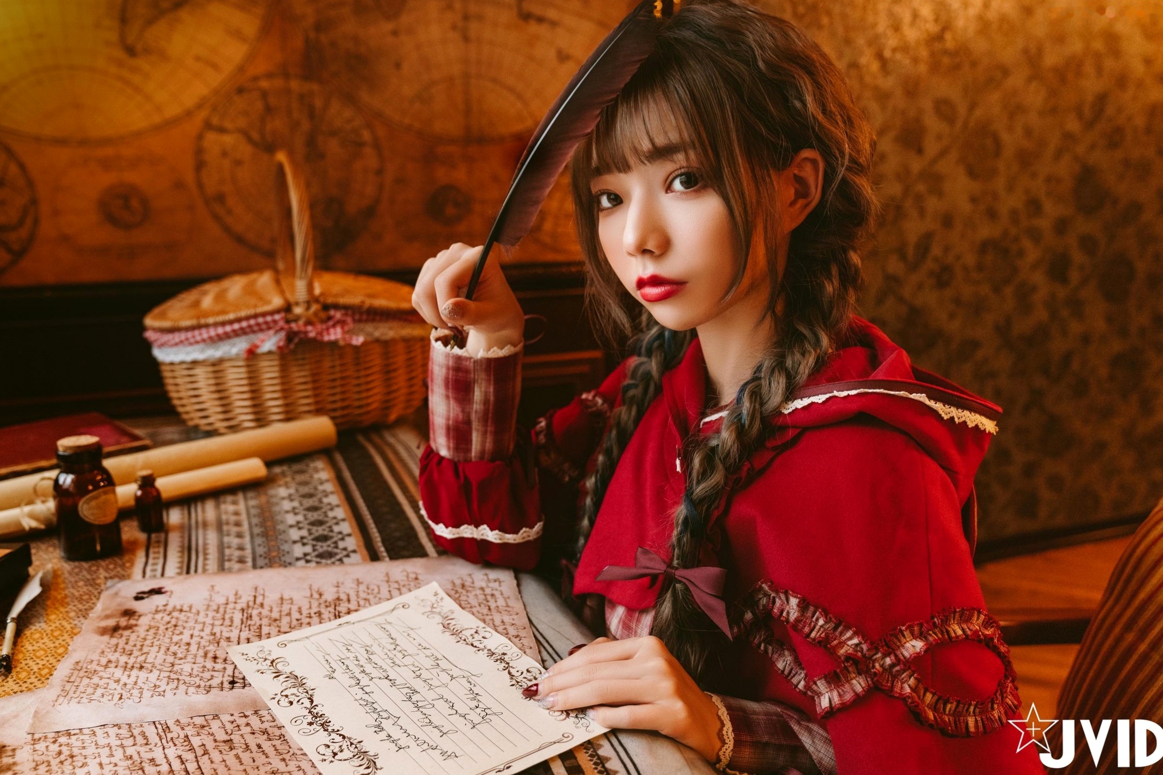 Gallery - JVID-啾啾-啾啾の奇妙な冒険-小紅帽小公主-角色扮演童话风复古写真-No.604角色扮演萌系萝莉JVID 女神私房照_秀色女神 - image 35