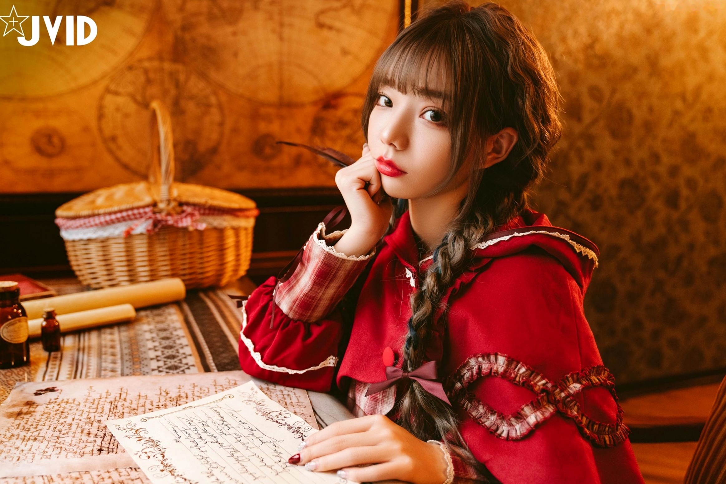 Gallery - JVID-啾啾-啾啾の奇妙な冒険-小紅帽小公主-角色扮演童话风复古写真-No.604角色扮演萌系萝莉JVID 女神私房照_秀色女神 - image 36