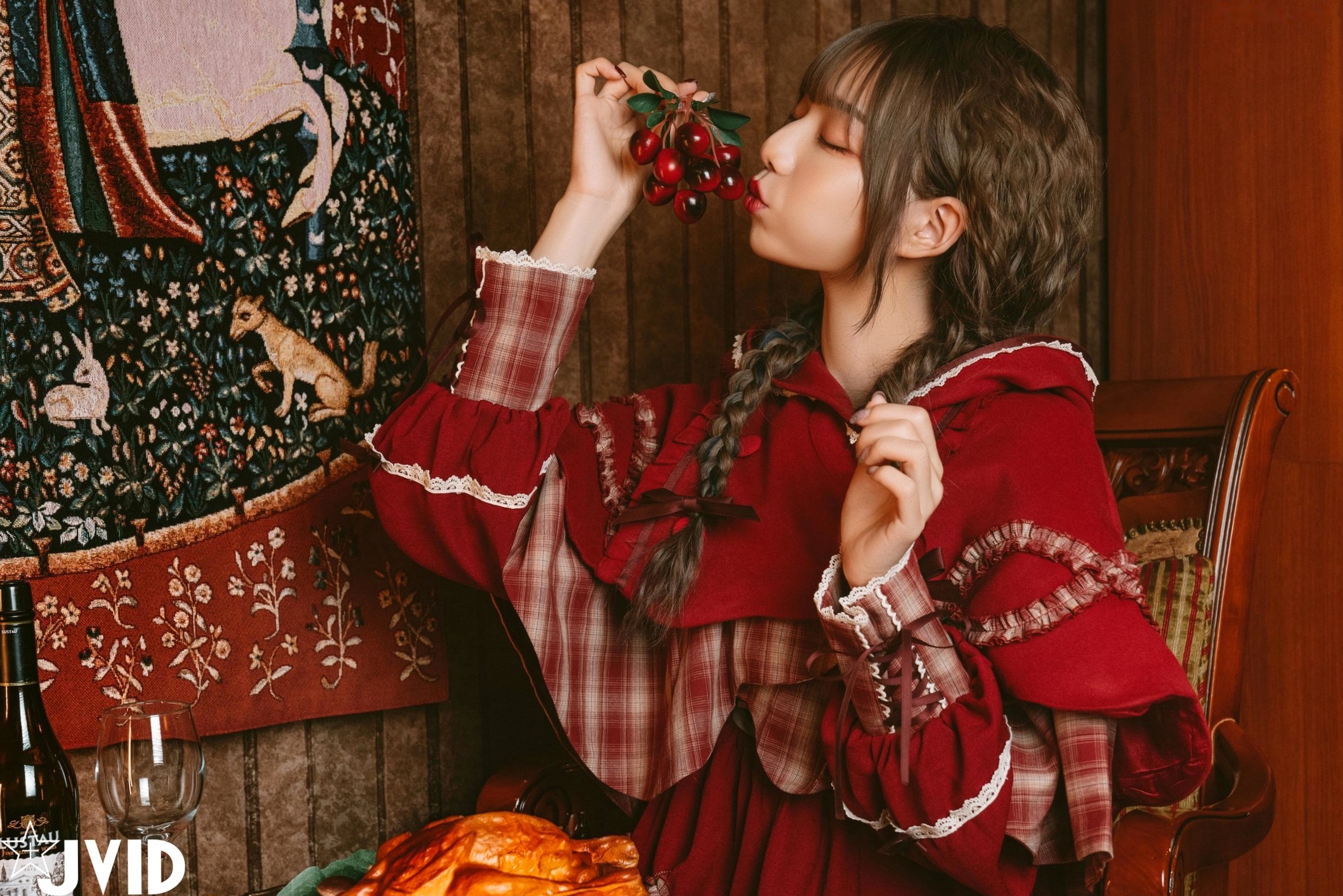 Gallery - JVID-啾啾-啾啾の奇妙な冒険-小紅帽小公主-角色扮演童话风复古写真-No.604角色扮演萌系萝莉JVID 女神私房照_秀色女神 - image 42