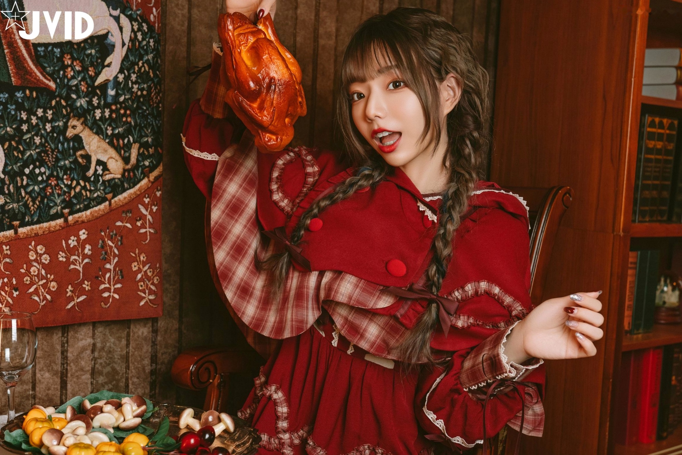 Gallery - JVID-啾啾-啾啾の奇妙な冒険-小紅帽小公主-角色扮演童话风复古写真-No.604角色扮演萌系萝莉JVID 女神私房照_秀色女神 - image 46