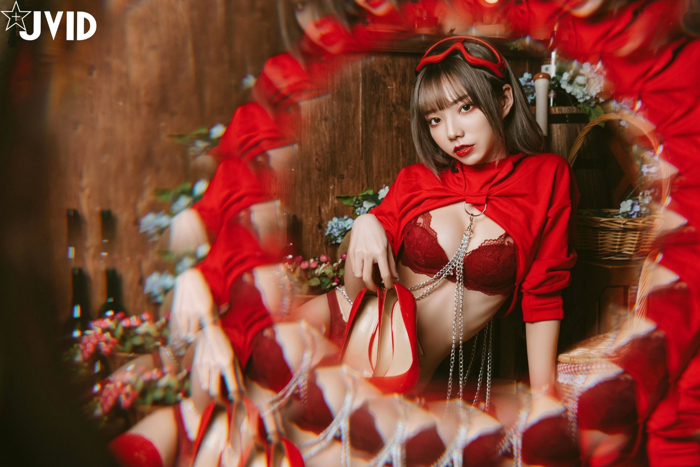 Gallery - JVID-啾啾-啾啾の奇妙な冒険-小紅帽小公主-角色扮演童话风复古写真-No.604角色扮演萌系萝莉JVID 女神私房照_秀色女神 - image 63