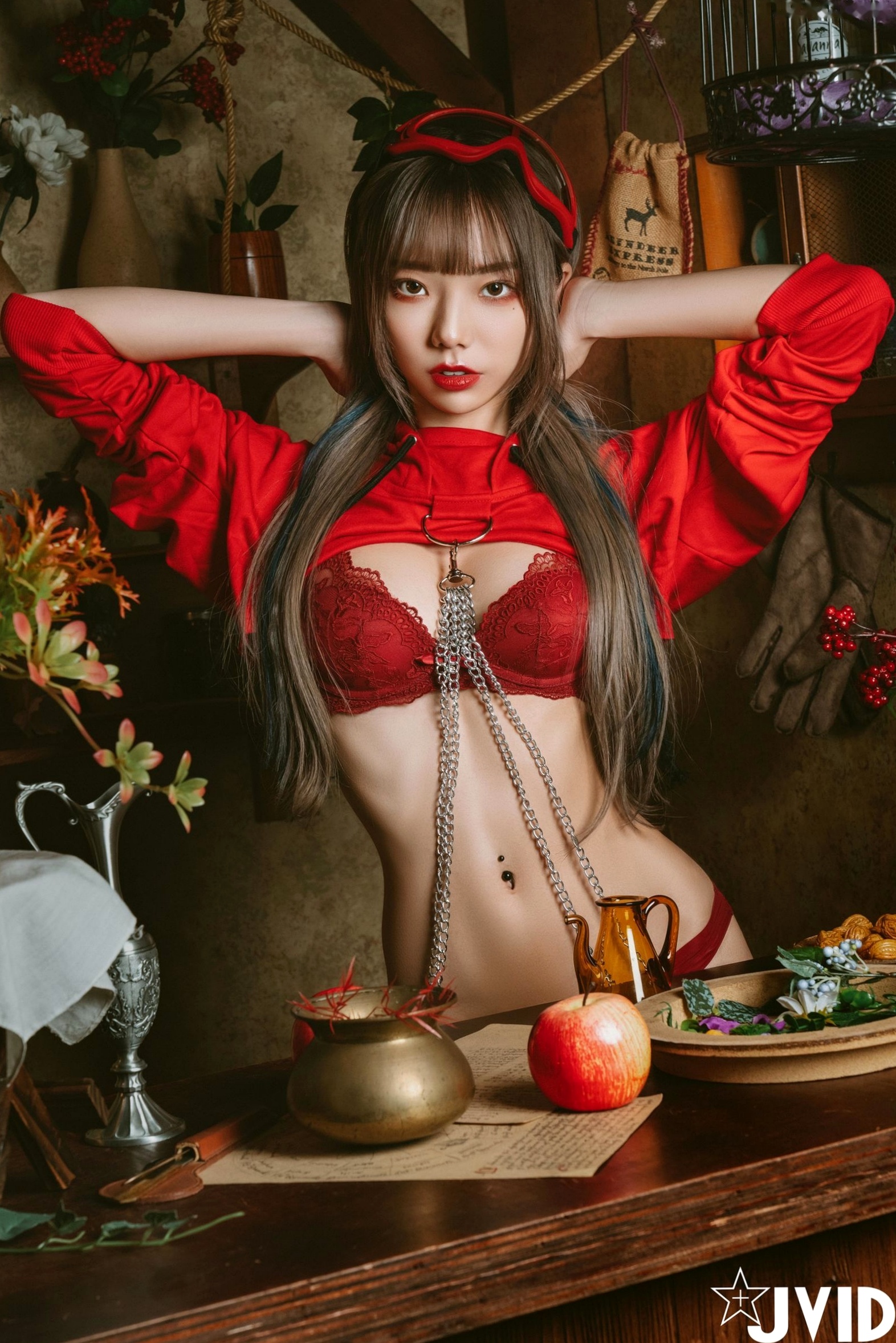 Gallery - JVID-啾啾-啾啾の奇妙な冒険-小紅帽小公主-角色扮演童话风复古写真-No.604角色扮演萌系萝莉JVID 女神私房照_秀色女神 - image 84