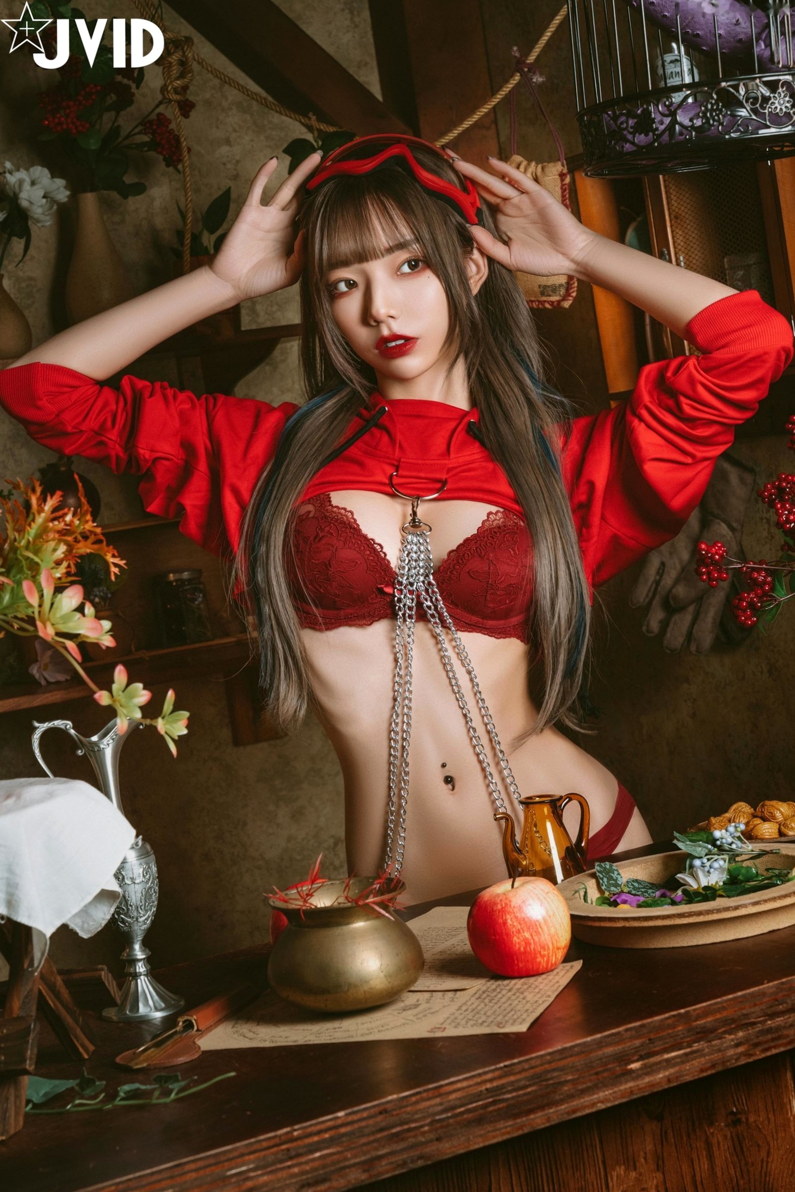 Gallery - JVID-啾啾-啾啾の奇妙な冒険-小紅帽小公主-角色扮演童话风复古写真-No.604角色扮演萌系萝莉JVID 女神私房照_秀色女神 - image 85