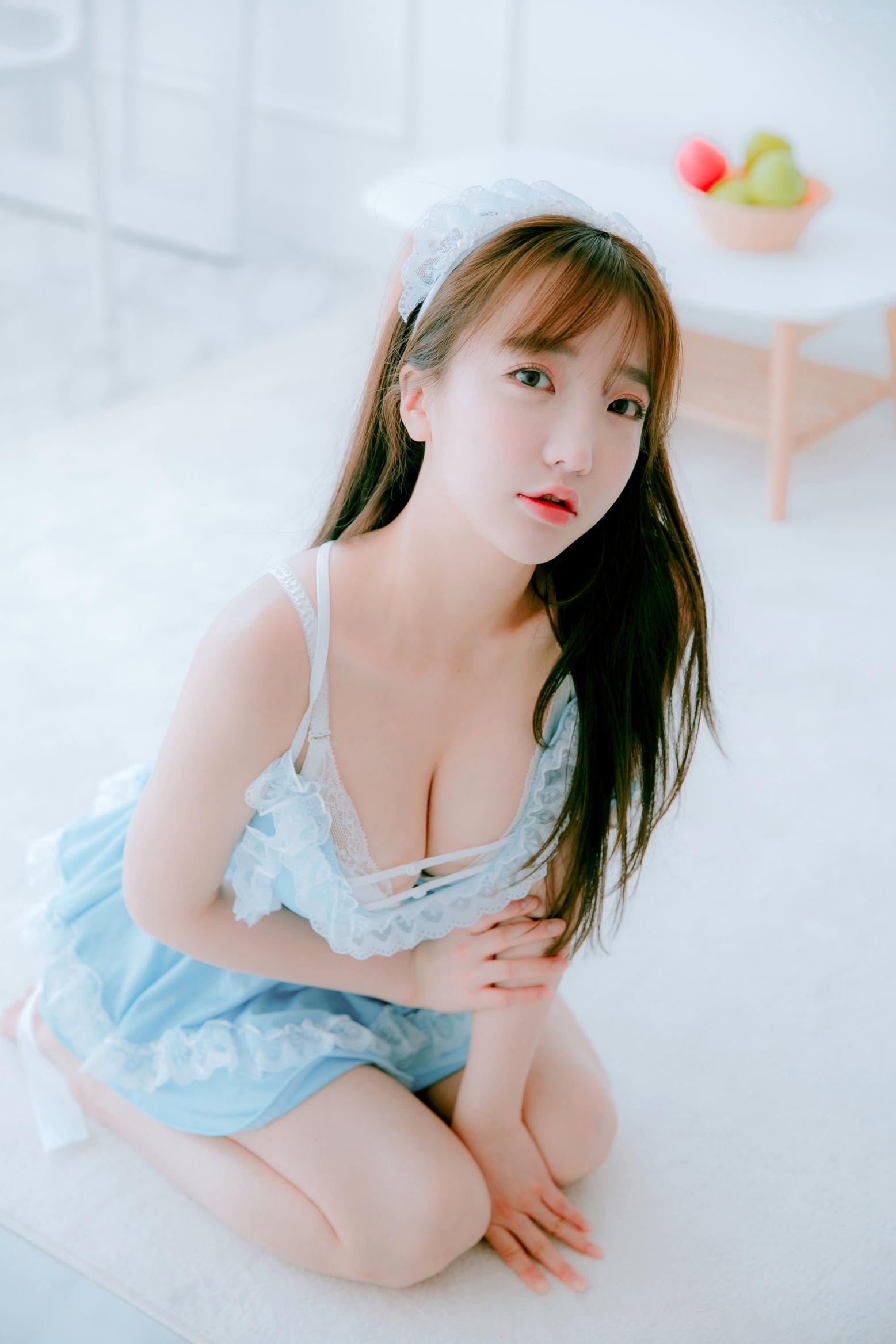 Gallery - 韩国美女孙乐乐Son Ye-Eun换装秀：清纯女仆装与简约针织裙私房照，展现极致纯欲清新女神风采，绝美视觉盛宴韩国女神私房照女仆清新 女神私房照_秀色女神 - image 21