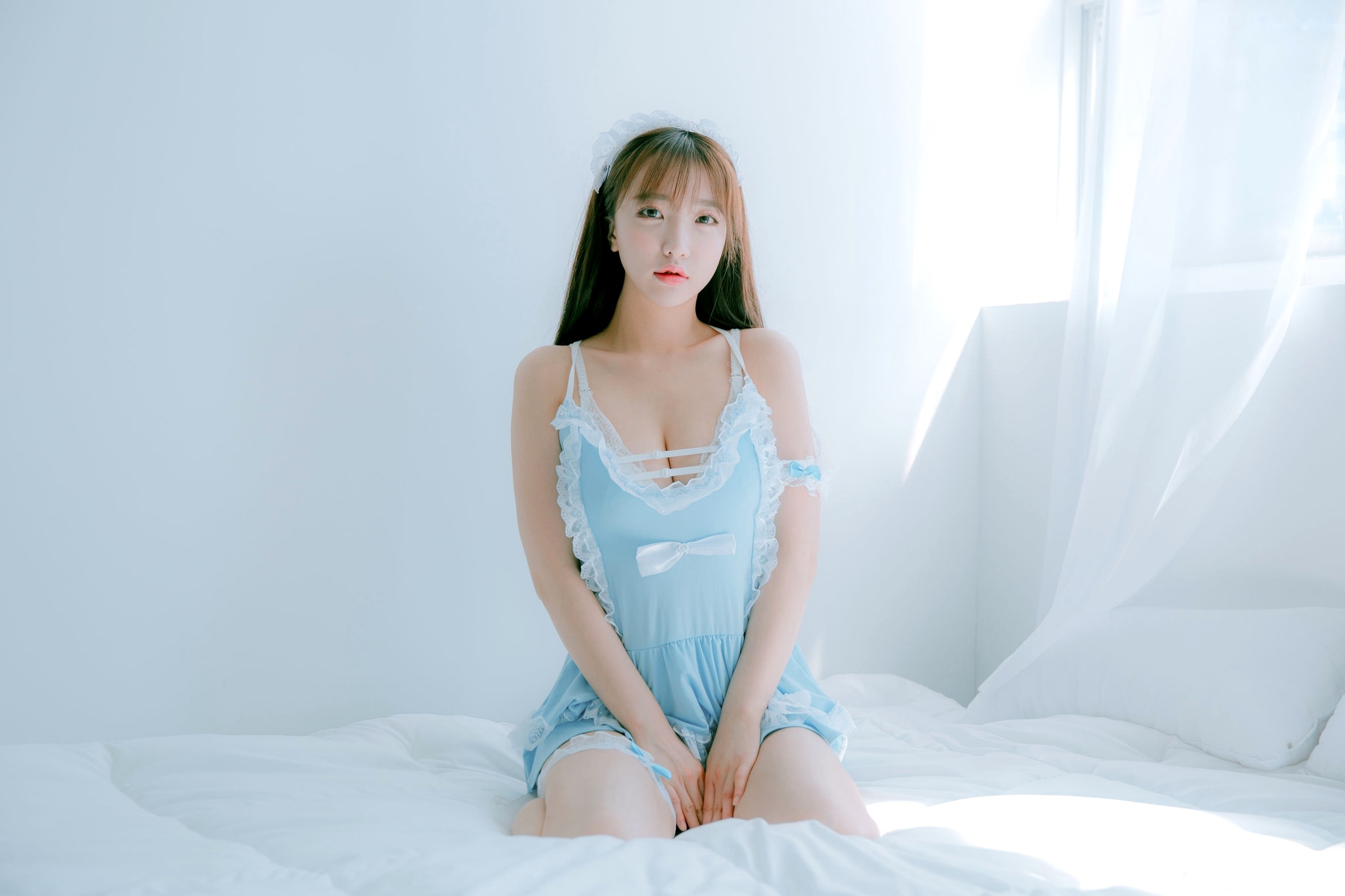 Gallery - 韩国美女孙乐乐Son Ye-Eun换装秀：清纯女仆装与简约针织裙私房照，展现极致纯欲清新女神风采，绝美视觉盛宴韩国女神私房照女仆清新 女神私房照_秀色女神 - image 36
