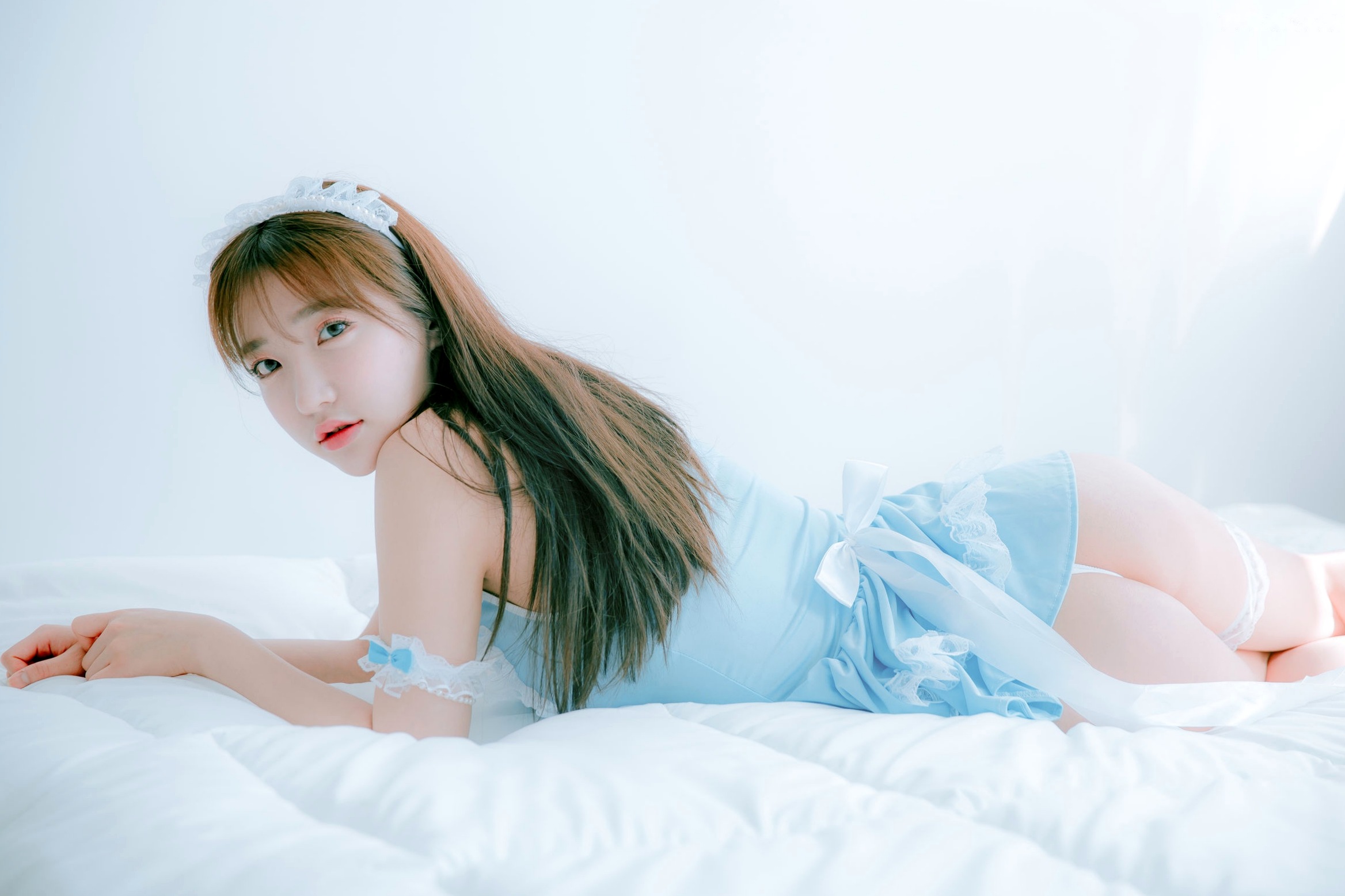 Gallery - 韩国美女孙乐乐Son Ye-Eun换装秀：清纯女仆装与简约针织裙私房照，展现极致纯欲清新女神风采，绝美视觉盛宴韩国女神私房照女仆清新 女神私房照_秀色女神 - image 39