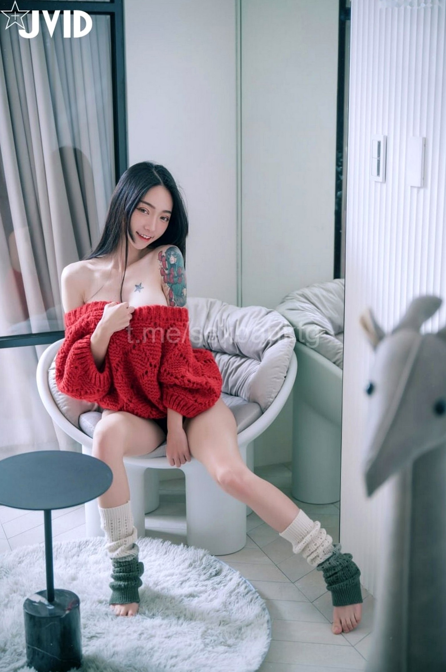 Gallery - JVID-飄飄-紅色性感連體衣與針織衫的誘惑-私房浴室寫真-No.543性感诱惑私房照JVID 女神私房照_秀色女神 - image 87