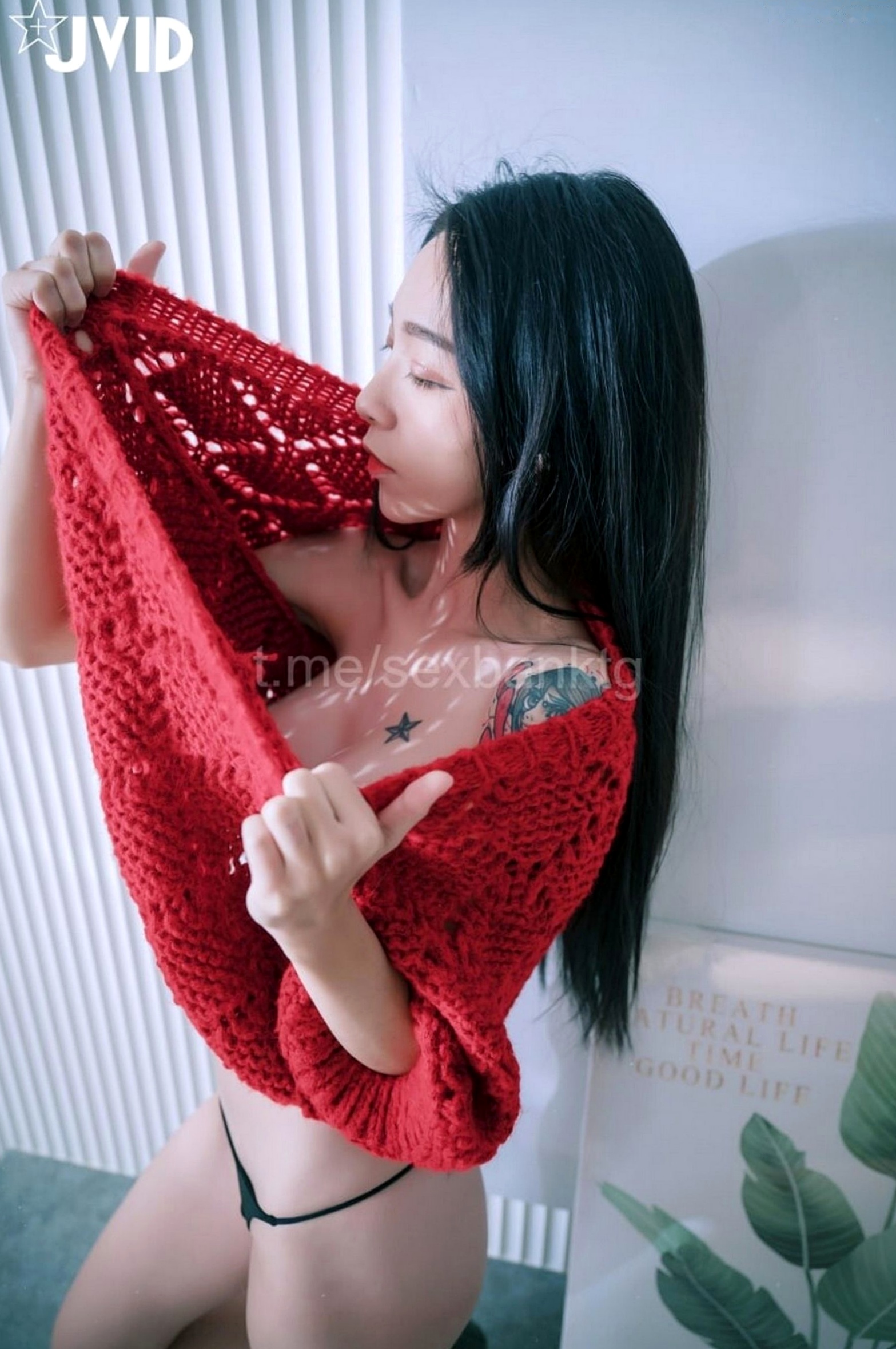 Gallery - JVID-飄飄-紅色性感連體衣與針織衫的誘惑-私房浴室寫真-No.543性感诱惑私房照JVID 女神私房照_秀色女神 - image 94