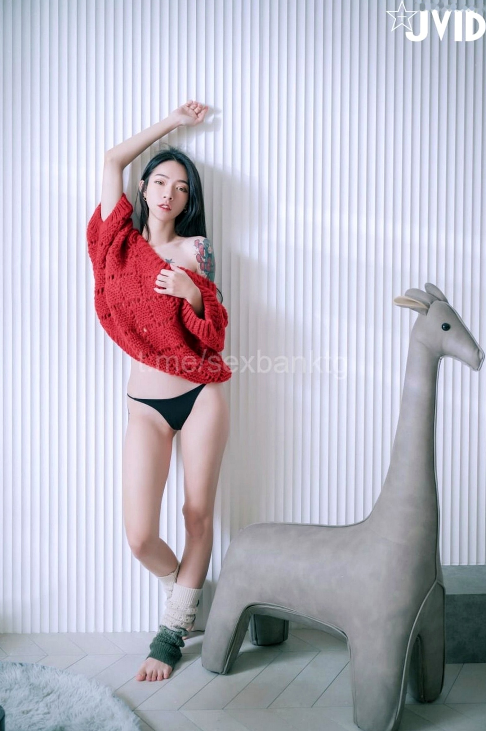 Gallery - JVID-飄飄-紅色性感連體衣與針織衫的誘惑-私房浴室寫真-No.543性感诱惑私房照JVID 女神私房照_秀色女神 - image 101
