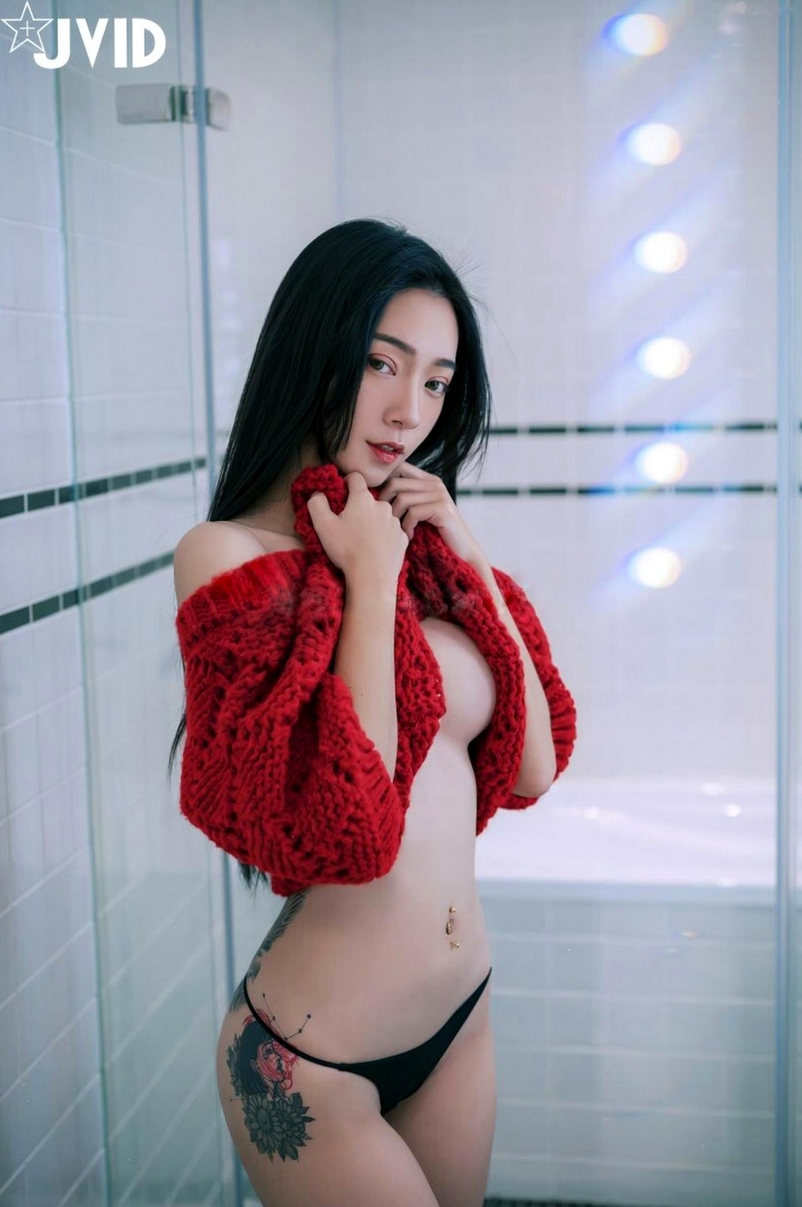 Gallery - JVID-飄飄-紅色性感連體衣與針織衫的誘惑-私房浴室寫真-No.543性感诱惑私房照JVID 女神私房照_秀色女神 - image 113