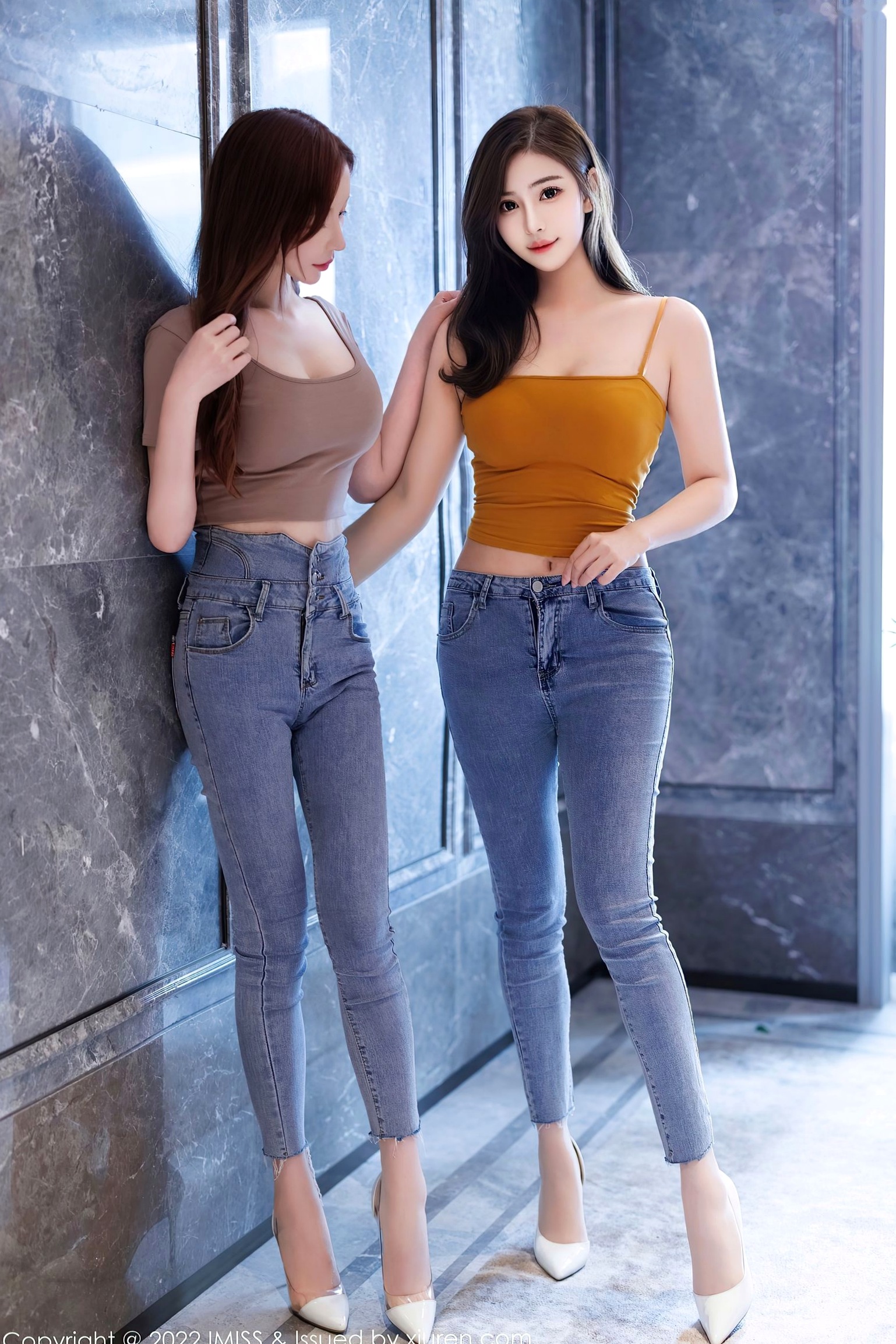 Gallery - IMiss爱蜜社 - Honey Club -697-Lavinia与Linda双姝合集-私房内衣与居家牛仔裤造型-性感气质女神写真爱蜜社 - Honey Club 性感私房照内衣尤物 女神私房照_秀色女神 - image 1