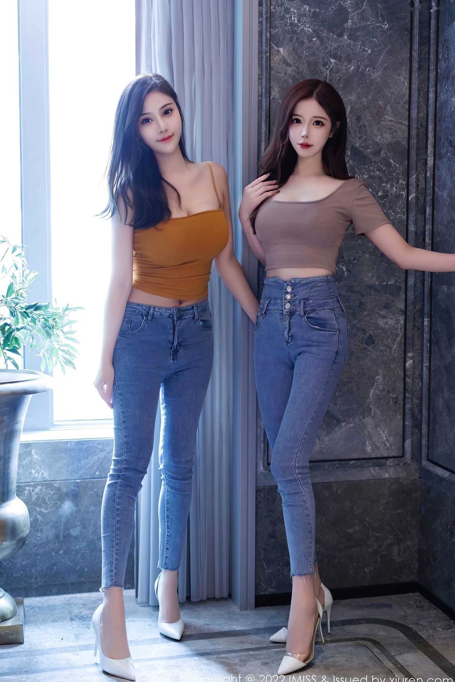 Gallery - IMiss爱蜜社 - Honey Club -697-Lavinia与Linda双姝合集-私房内衣与居家牛仔裤造型-性感气质女神写真爱蜜社 - Honey Club 性感私房照内衣尤物 女神私房照_秀色女神 - image 3