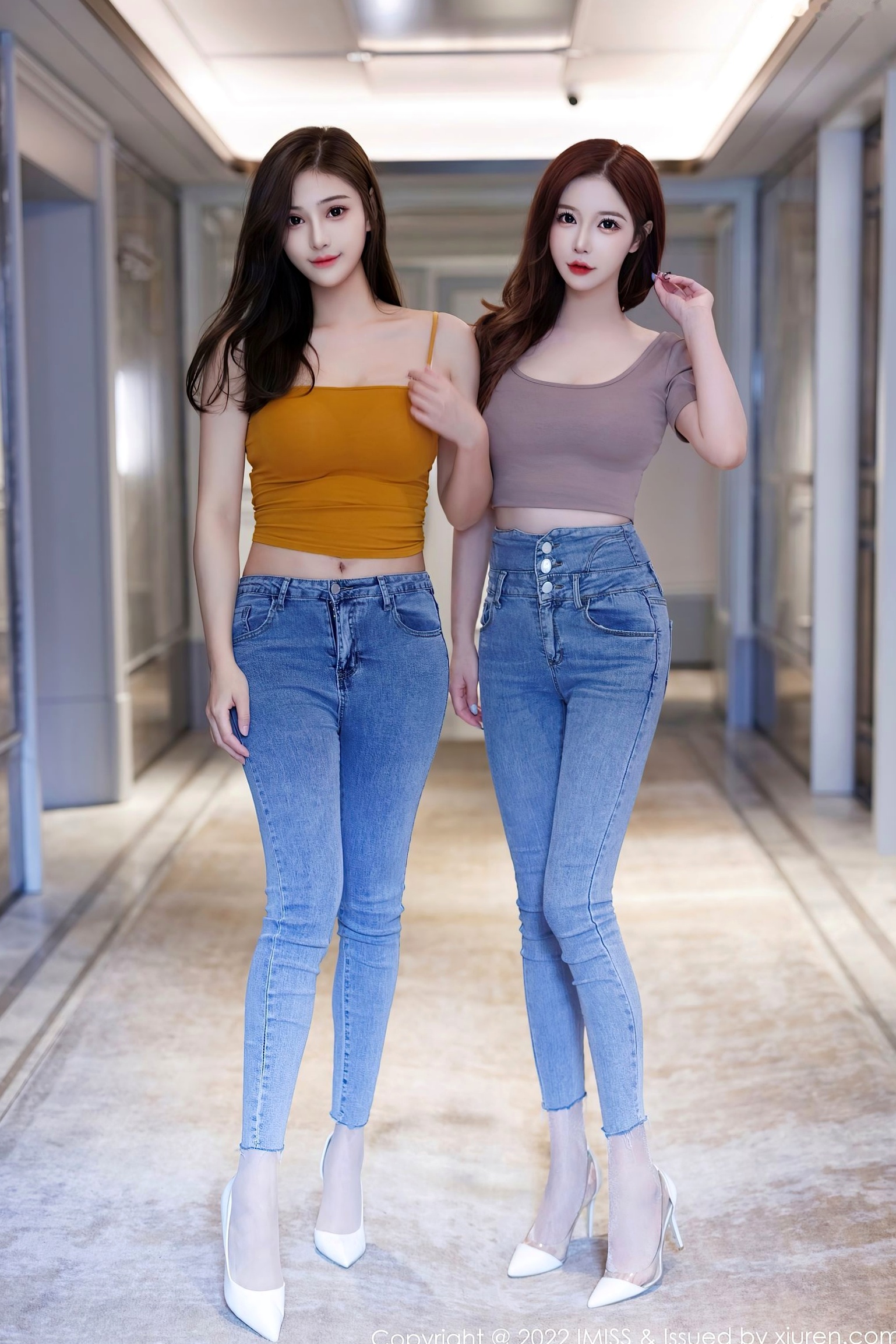 Gallery - IMiss爱蜜社 - Honey Club -697-Lavinia与Linda双姝合集-私房内衣与居家牛仔裤造型-性感气质女神写真爱蜜社 - Honey Club 性感私房照内衣尤物 女神私房照_秀色女神 - image 5