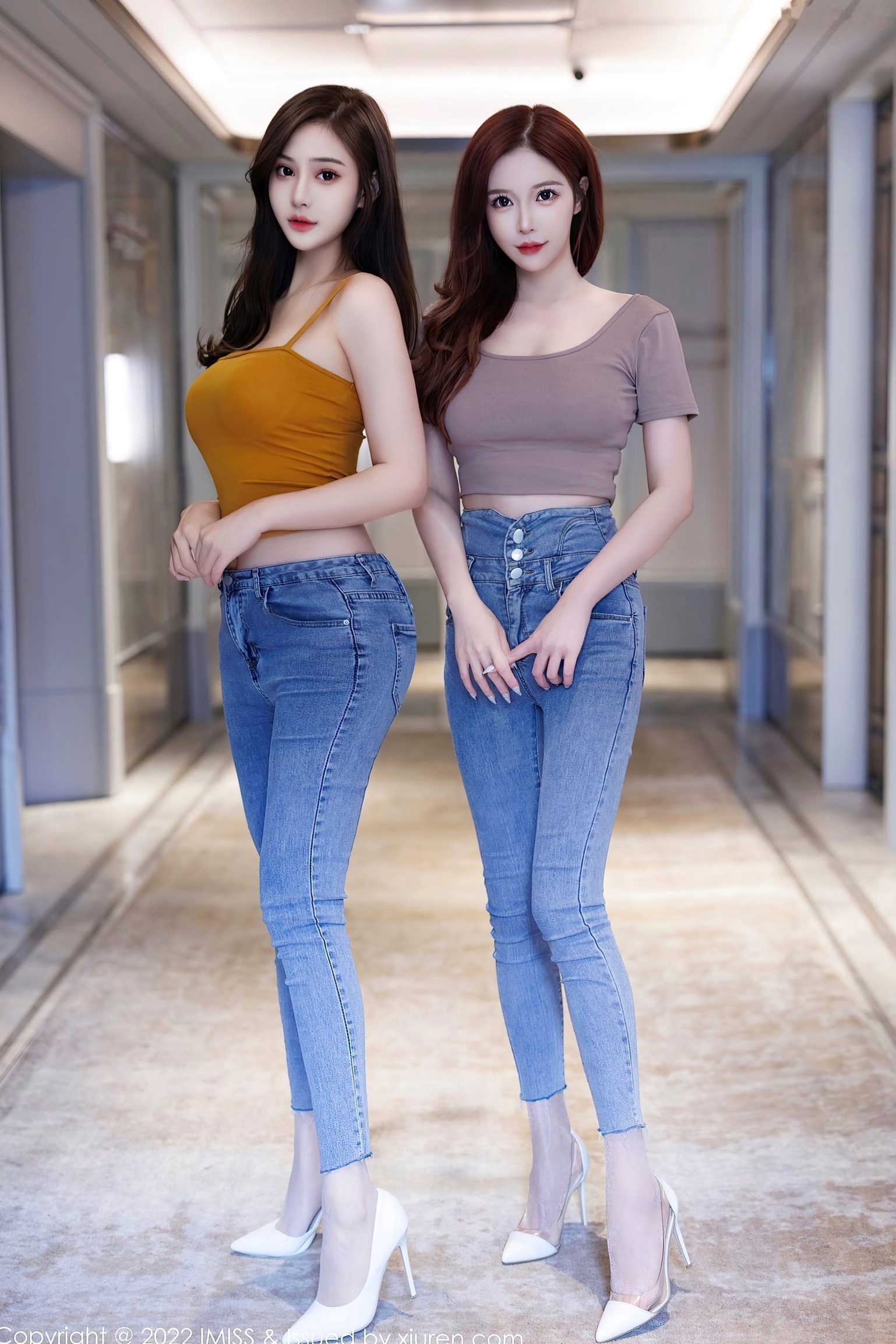 Gallery - IMiss爱蜜社 - Honey Club -697-Lavinia与Linda双姝合集-私房内衣与居家牛仔裤造型-性感气质女神写真爱蜜社 - Honey Club 性感私房照内衣尤物 女神私房照_秀色女神 - image 6