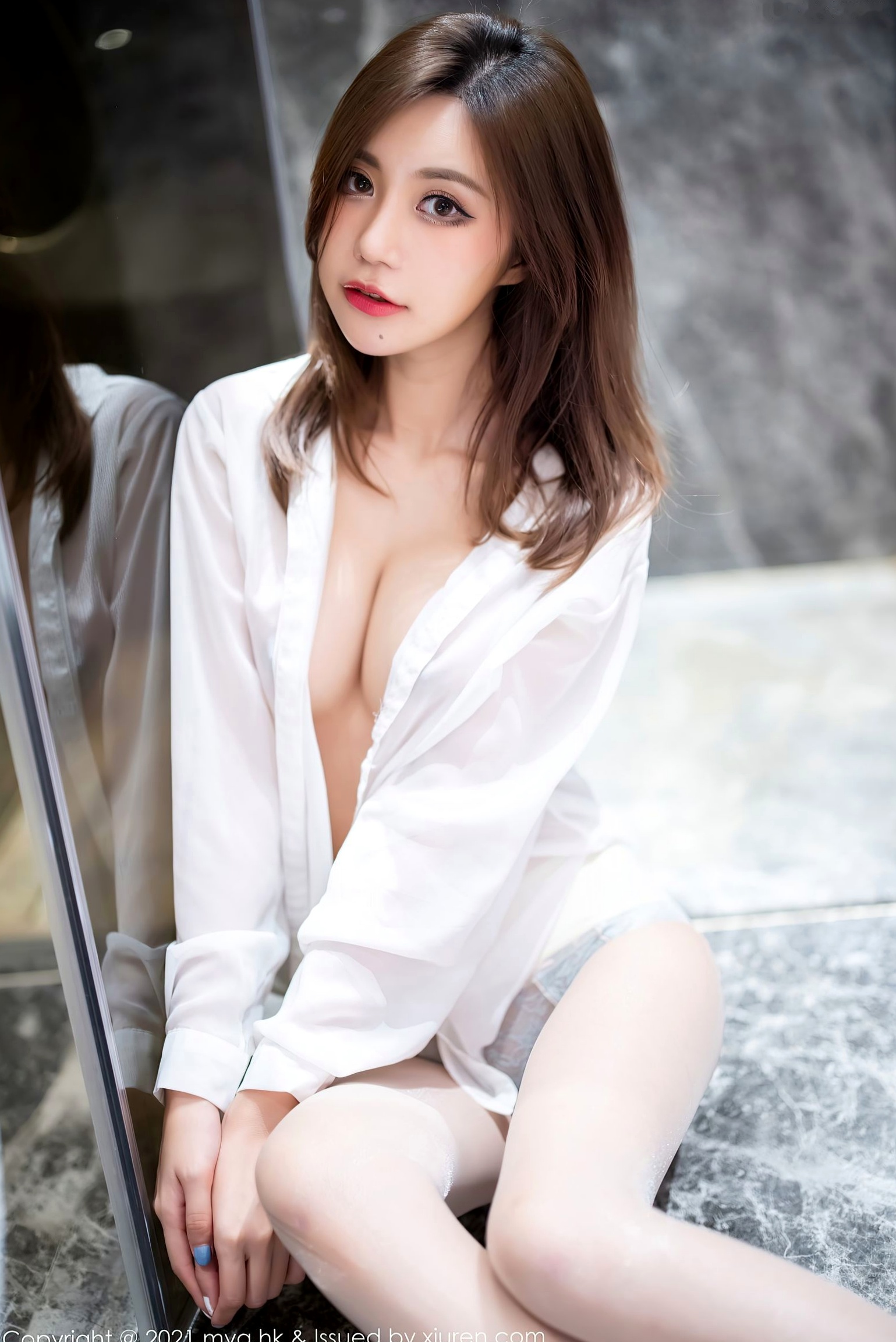 Gallery - MyGirl美媛馆-583-绮里嘉Carina-杭州旅拍私房写真-酒店白衬衫诱惑与灰短裙御姐范-无圣光高清大尺度美媛馆诱惑气质私房照大尺度 女神私房照_秀色女神 - image 65
