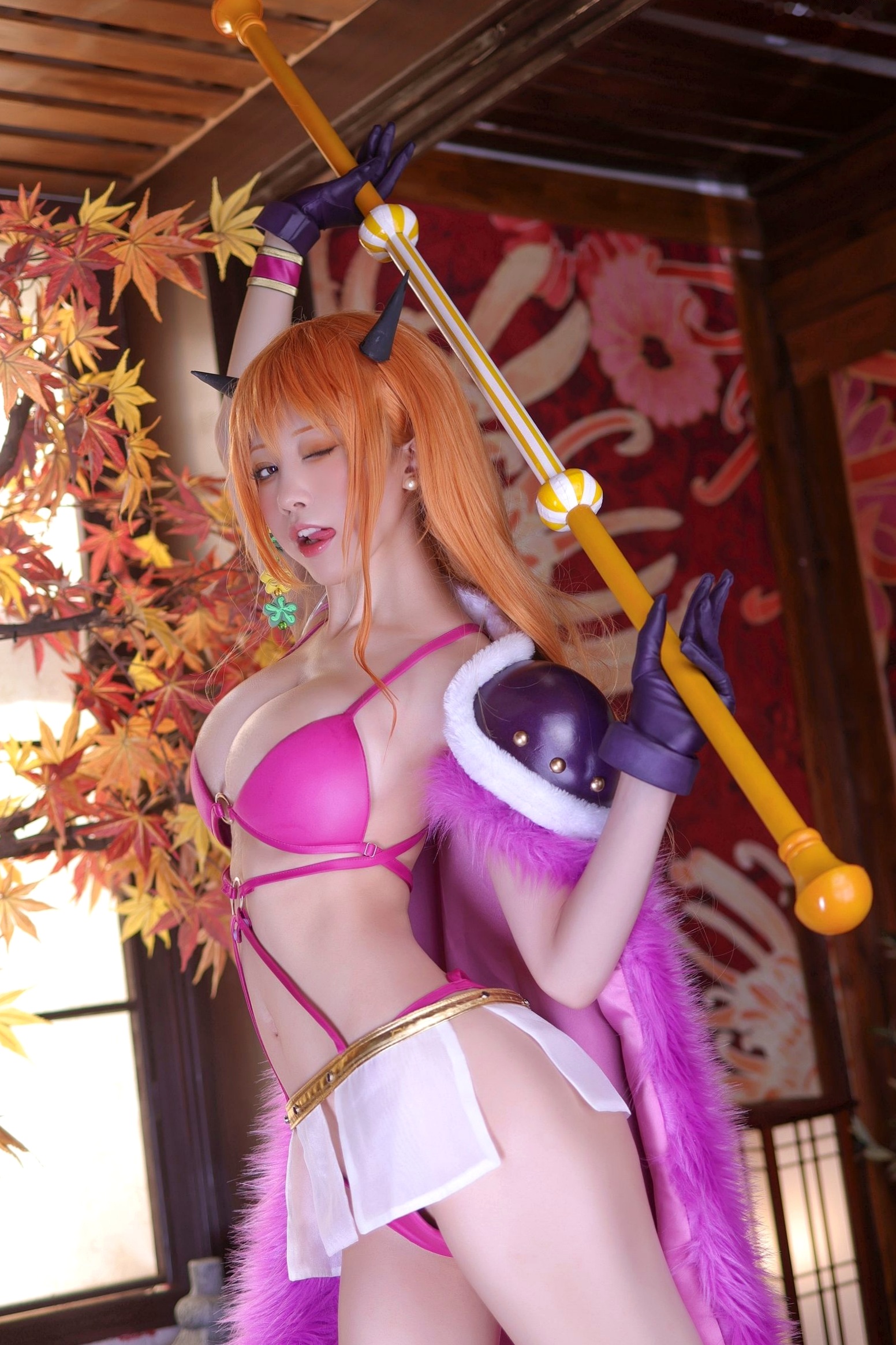 Gallery - 水淼 - Shui Miao -Aqua-海贼王-娜美-Nami-Kaido-Outfit-火辣比基尼COS-私房写真-野性女神极致诱惑角色扮演性感私房照诱惑极品 女神私房照_秀色女神 - image 2