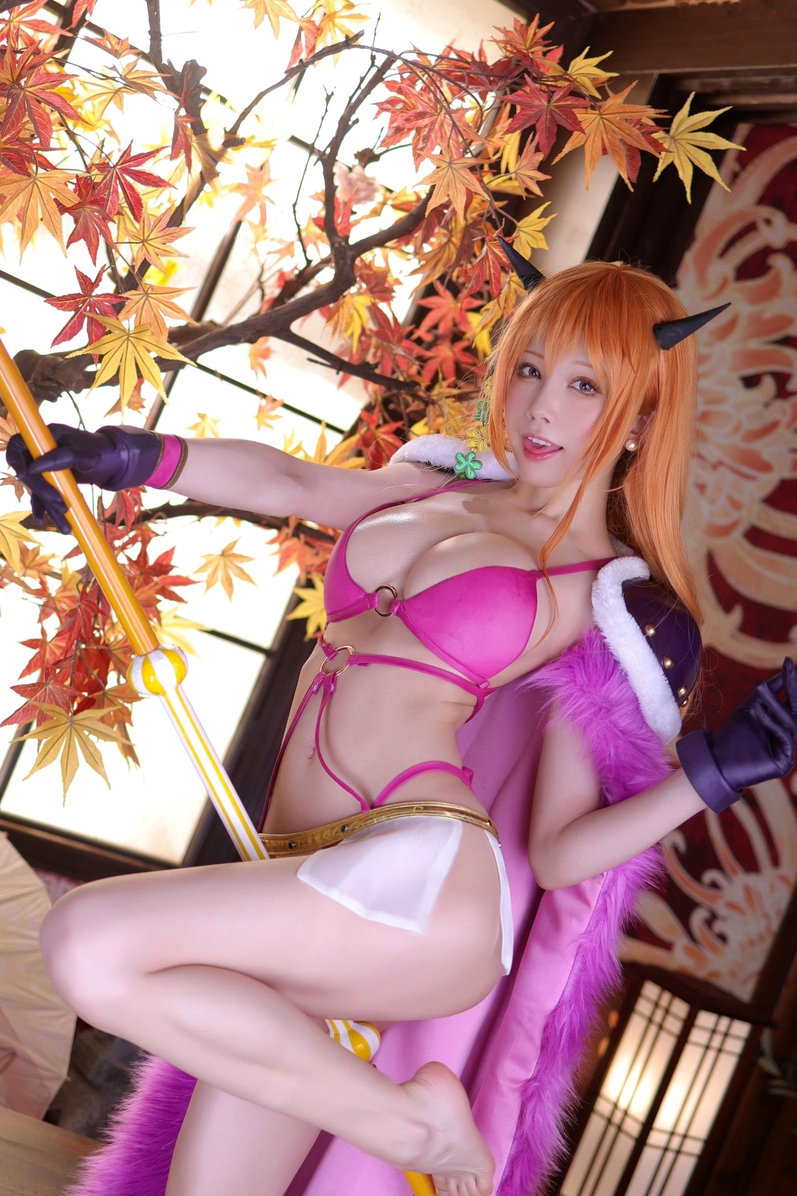 Gallery - 水淼 - Shui Miao -Aqua-海贼王-娜美-Nami-Kaido-Outfit-火辣比基尼COS-私房写真-野性女神极致诱惑角色扮演性感私房照诱惑极品 女神私房照_秀色女神 - image 3