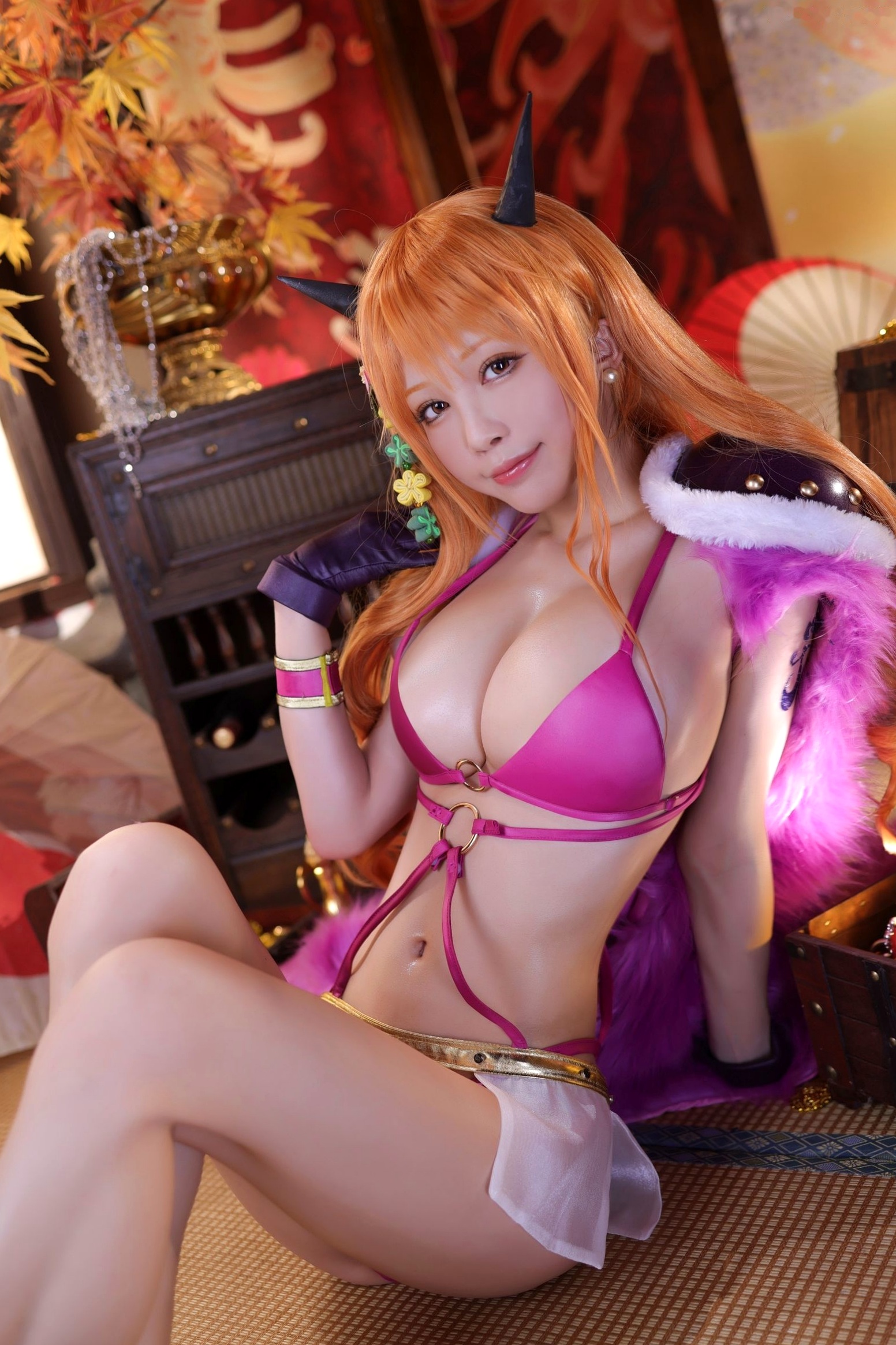 Gallery - 水淼 - Shui Miao -Aqua-海贼王-娜美-Nami-Kaido-Outfit-火辣比基尼COS-私房写真-野性女神极致诱惑角色扮演性感私房照诱惑极品 女神私房照_秀色女神 - image 29