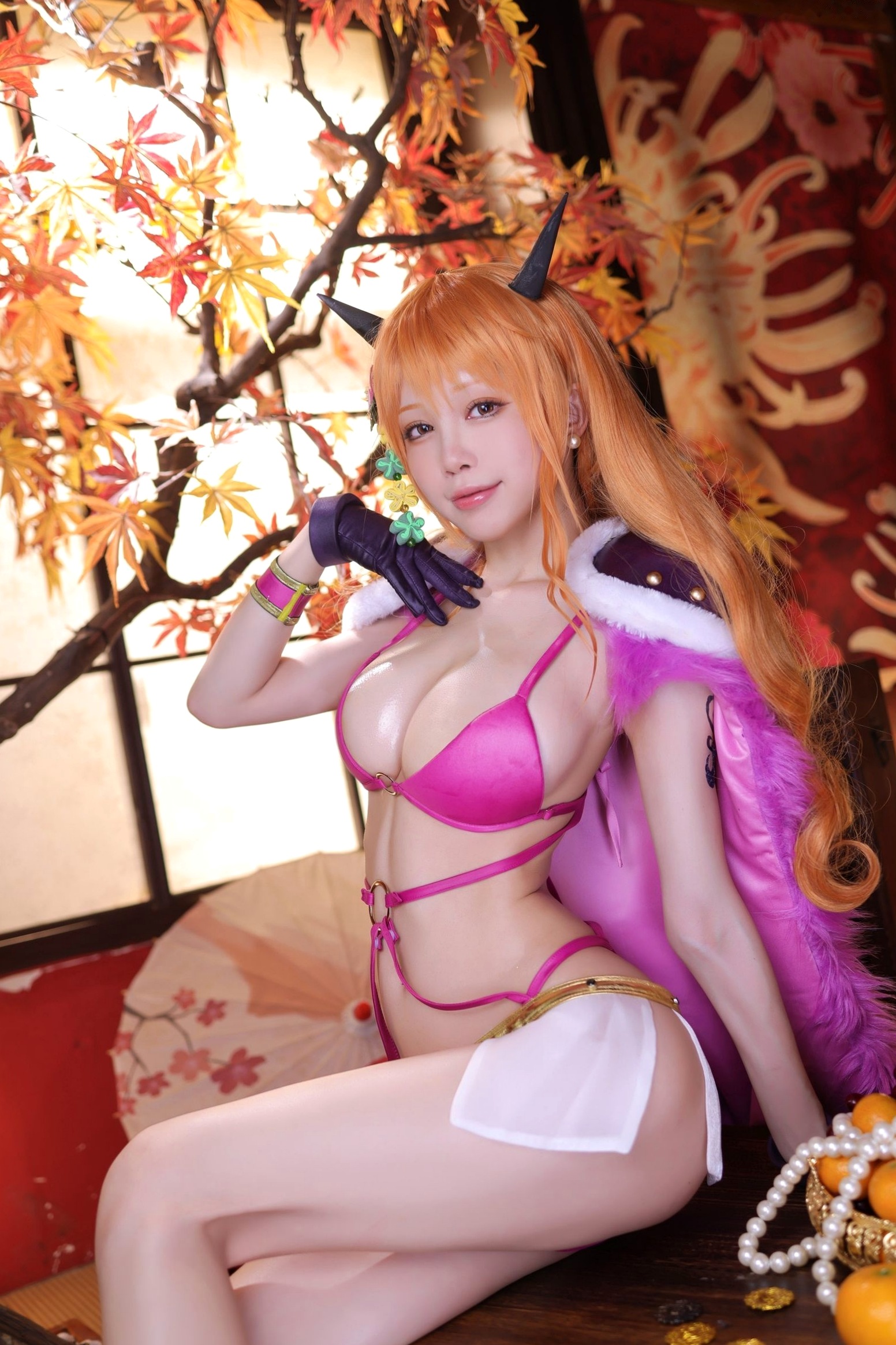 Gallery - 水淼 - Shui Miao -Aqua-海贼王-娜美-Nami-Kaido-Outfit-火辣比基尼COS-私房写真-野性女神极致诱惑角色扮演性感私房照诱惑极品 女神私房照_秀色女神 - image 50